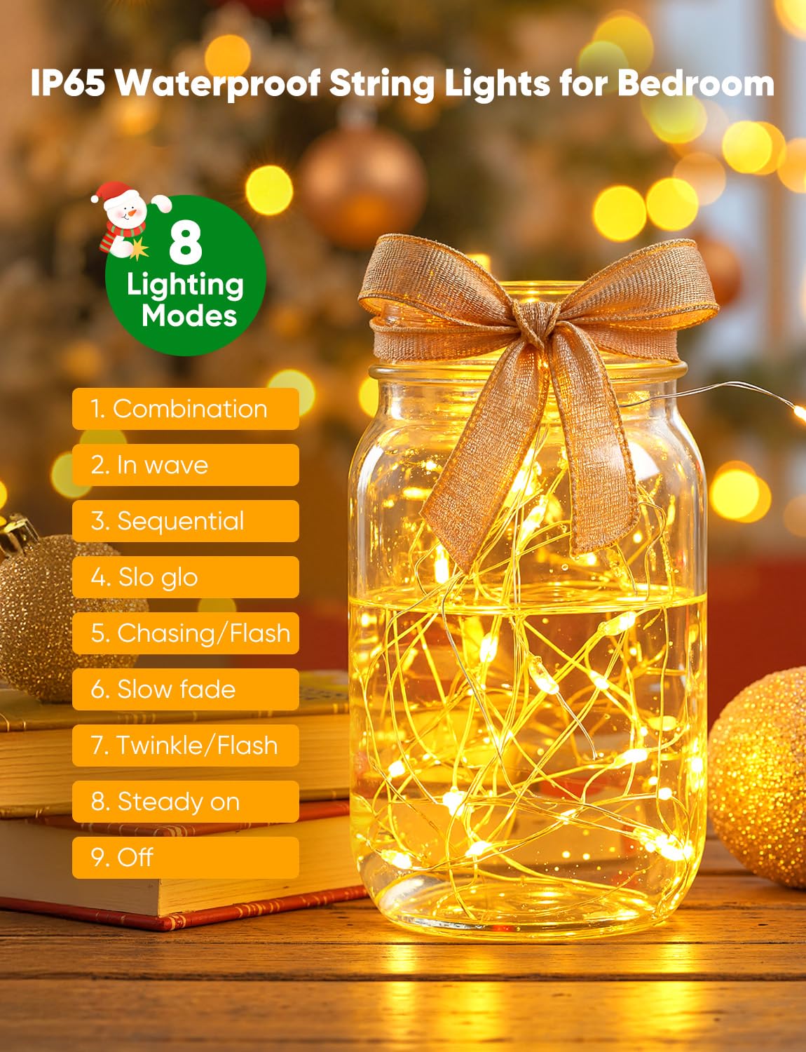 Minetom Fairy Lights 12 Pack, 20 LED, 7ft, Waterproof Silver Wire, Warm White & White, 8 Modes with Timer for DIY Projects