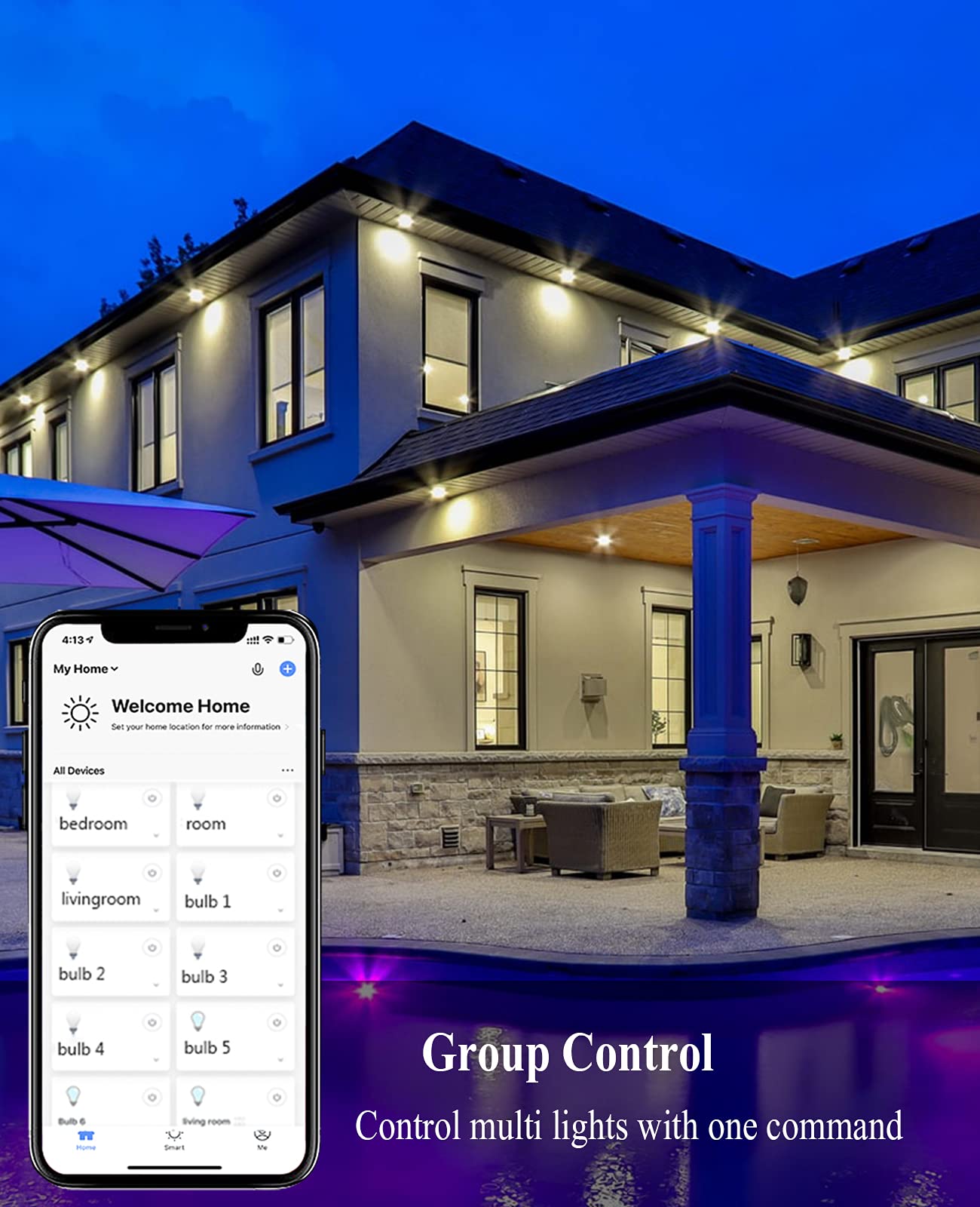 Cmars Led Smart Candelabra E12 Bulbs, Dimmable Rgb, Works With Alexa & Google Home, 3 Pack