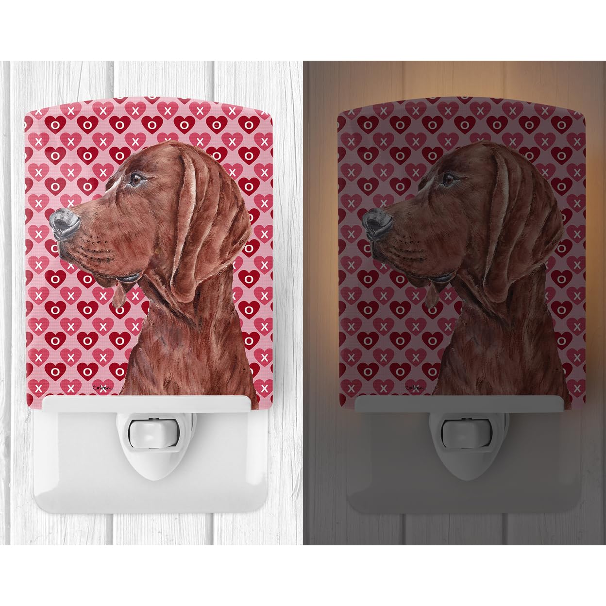 Carolines Treasures Ceramic Night Light, Redbone Coonhound, UL-Certified, 6x4x3in, Multicolor, Model SC9707CNL