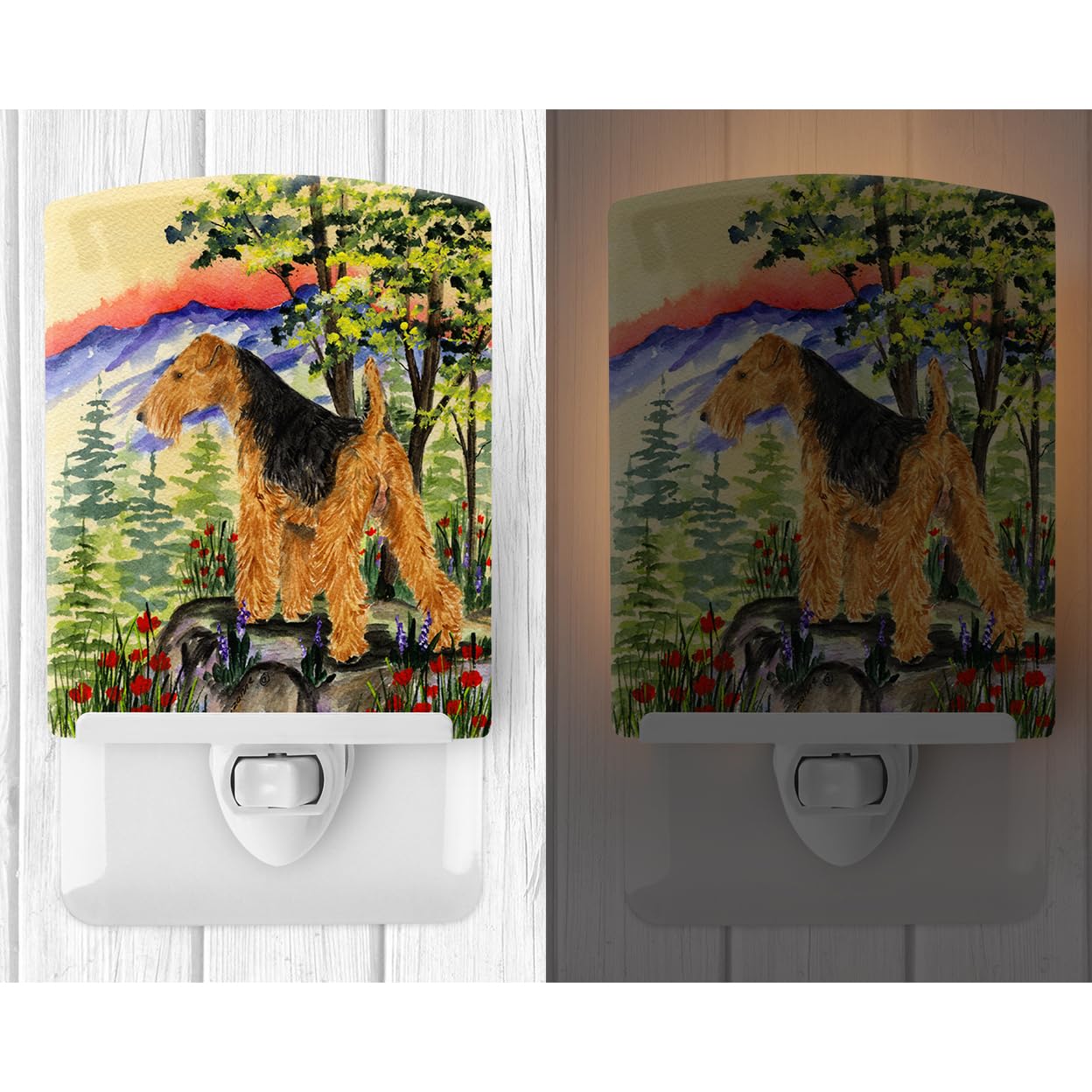 Carolines Treasures Night Light, Ceramic, UL-Certified, 6x4x3in, Lakeland Terrier 8228