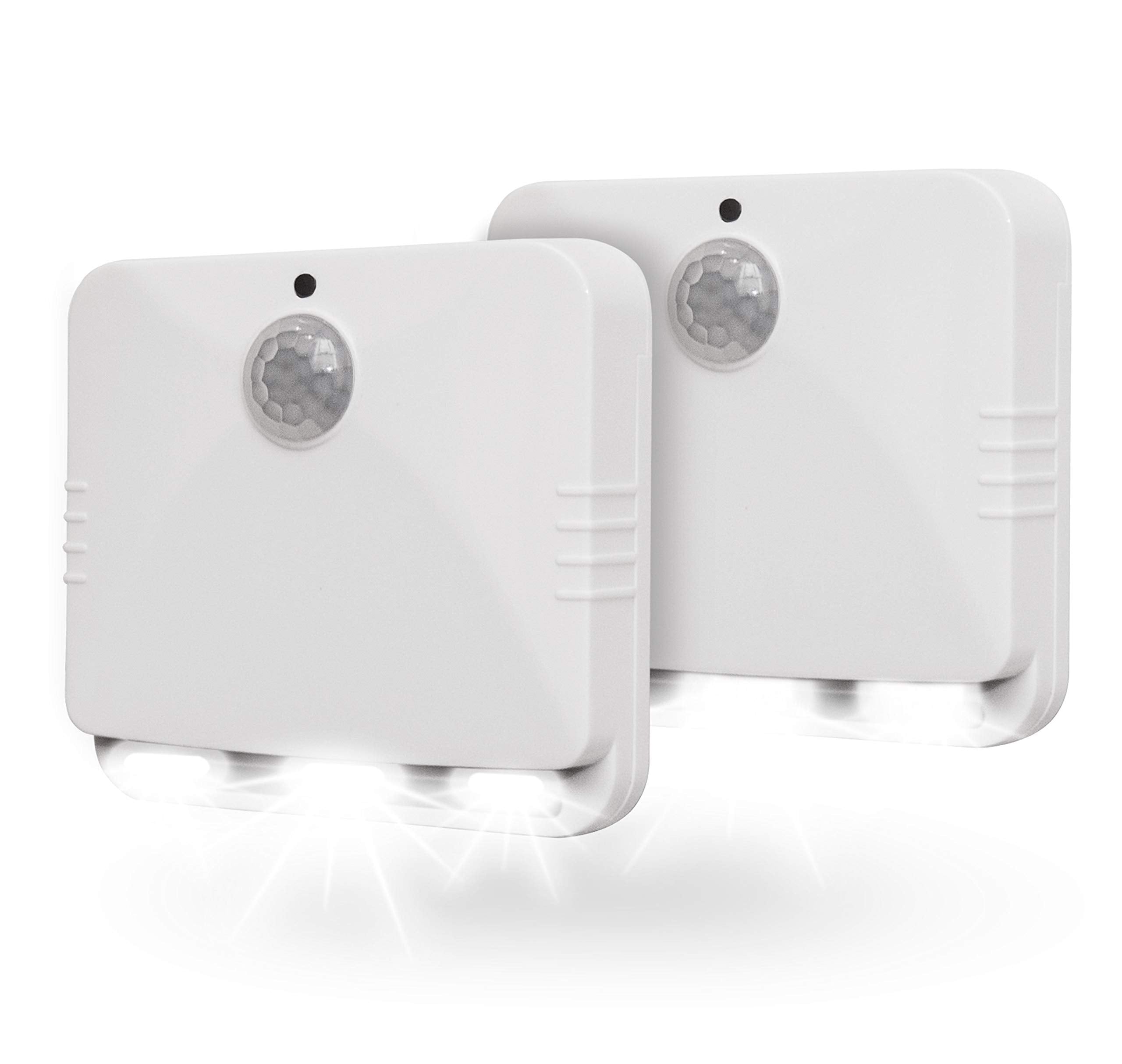 Sensor Brite Wireless Motion-Sensing Led Night Light, Battery-Operated, 2-Pack, White