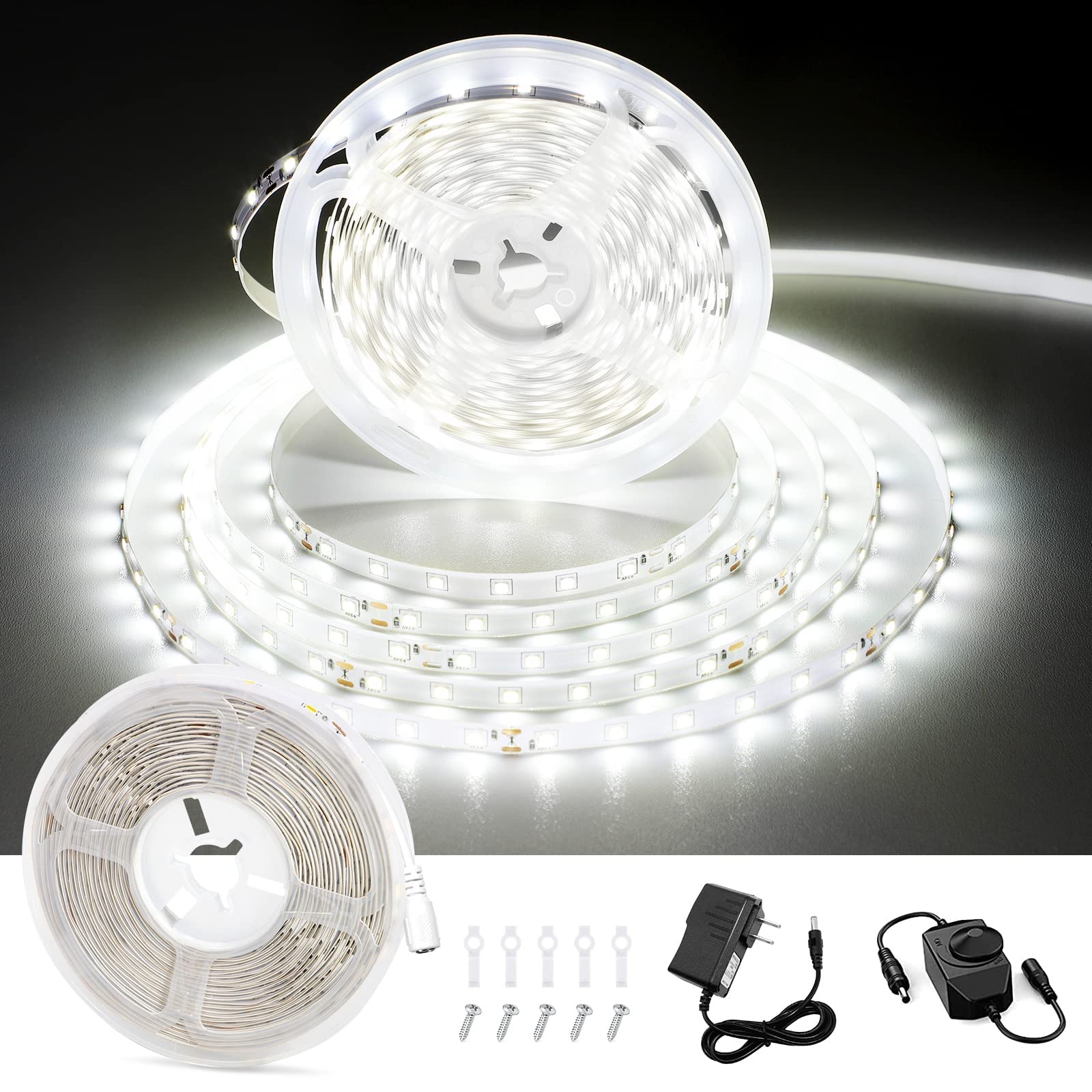 CT CAPETRONIX LED Strip Light 49.2ft 24V Daylight White 6000K Tape Light Model JJ-2835ST-60K