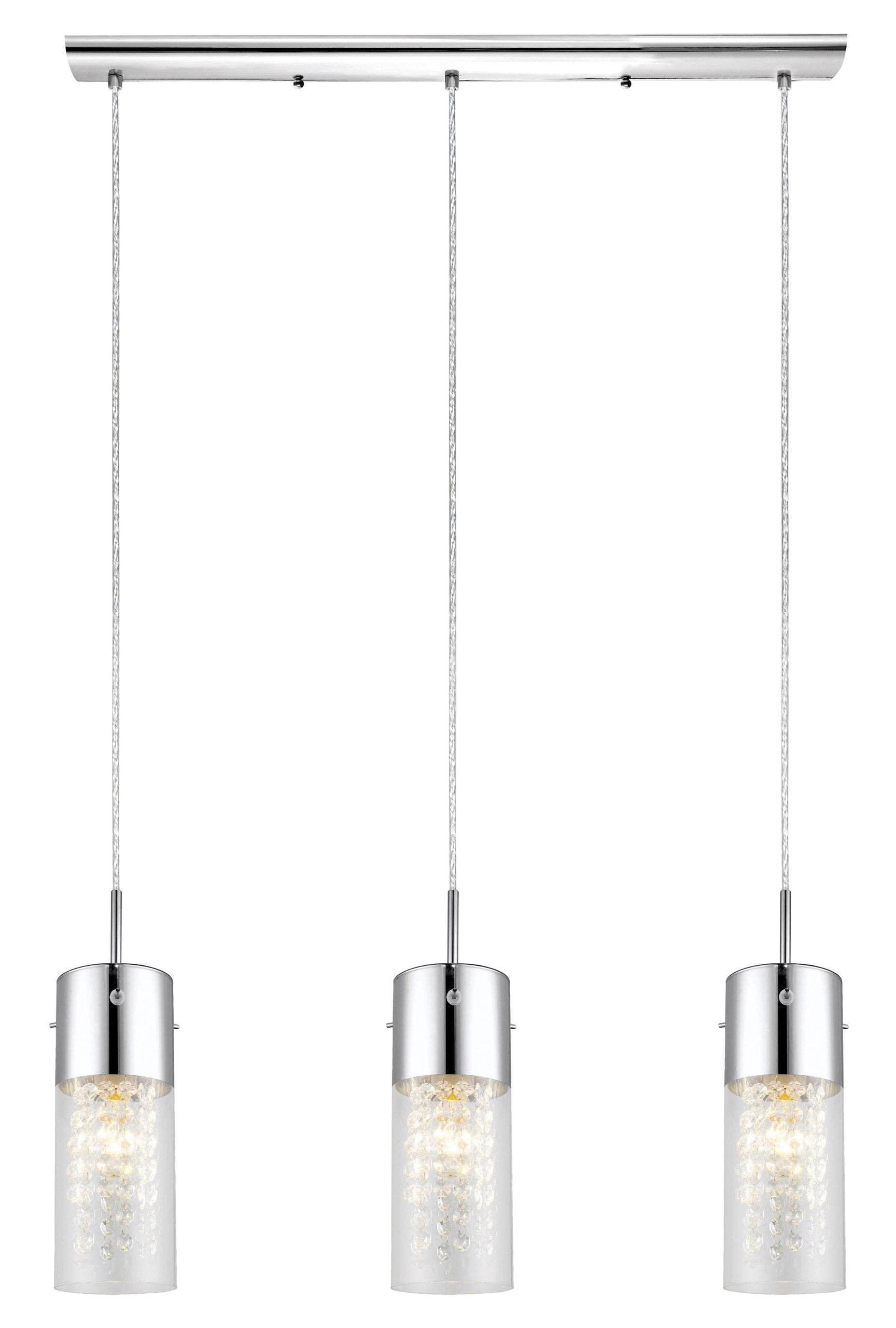 EGLO 200123A Diamond Hanging Light, Chrome, 59.00x28.00x4.38