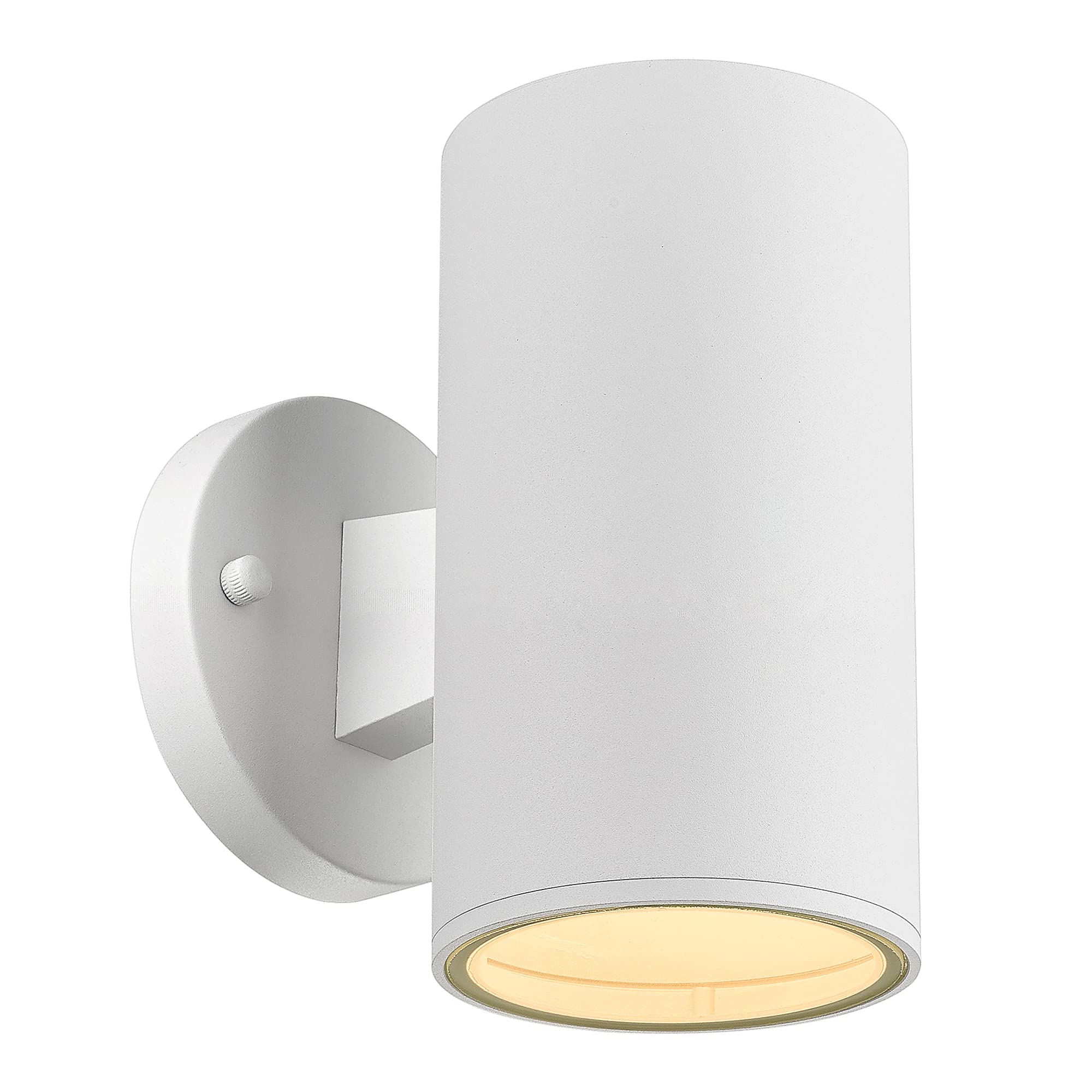 Ken & Ricky Outdoor Wall Light, Aluminum Sconce, Tempered Glass Cover, 1 Pack, White, Model KR3319-W-1PK