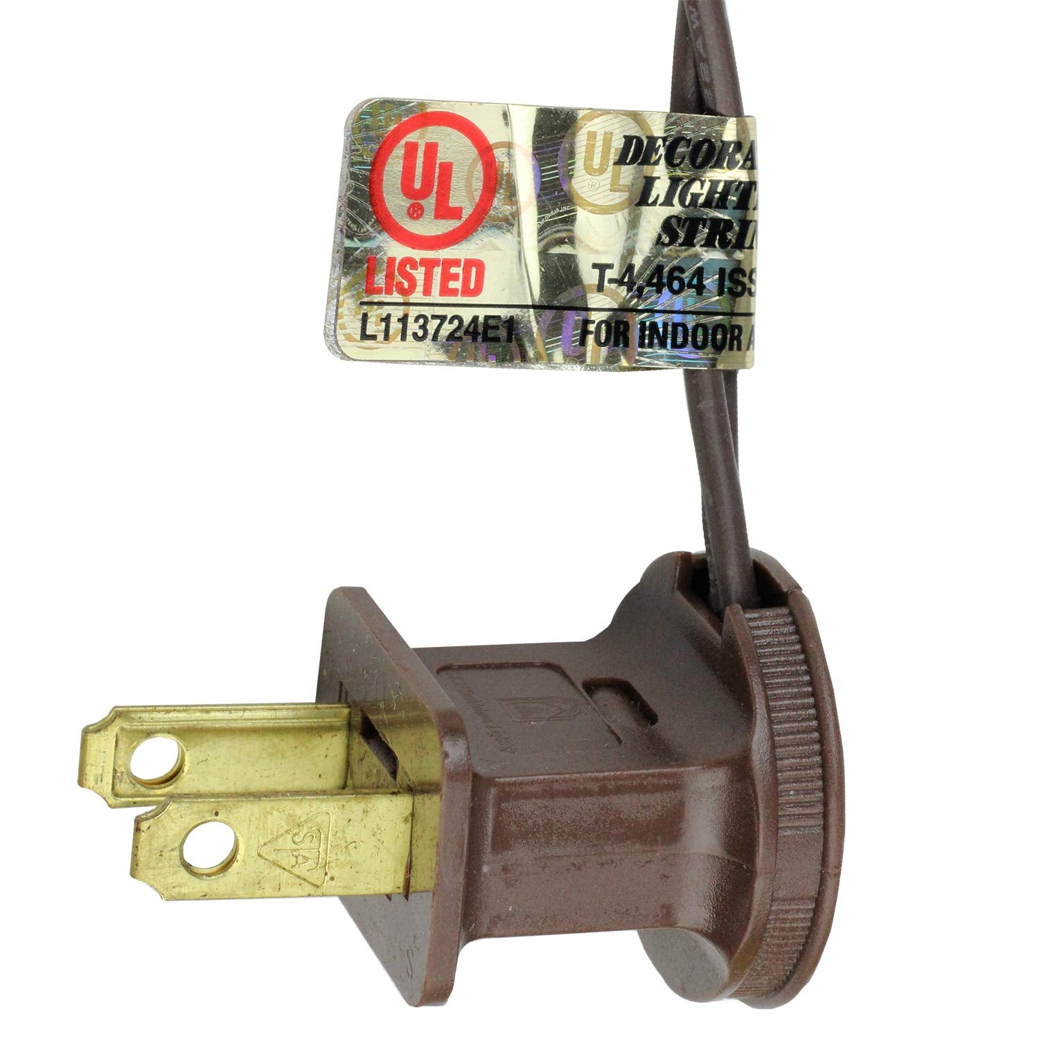 Northlight 50 White LED Christmas Lights - 16.25 ft, Brown Wire, Wide Angle, Model 5-100/2F/C-033