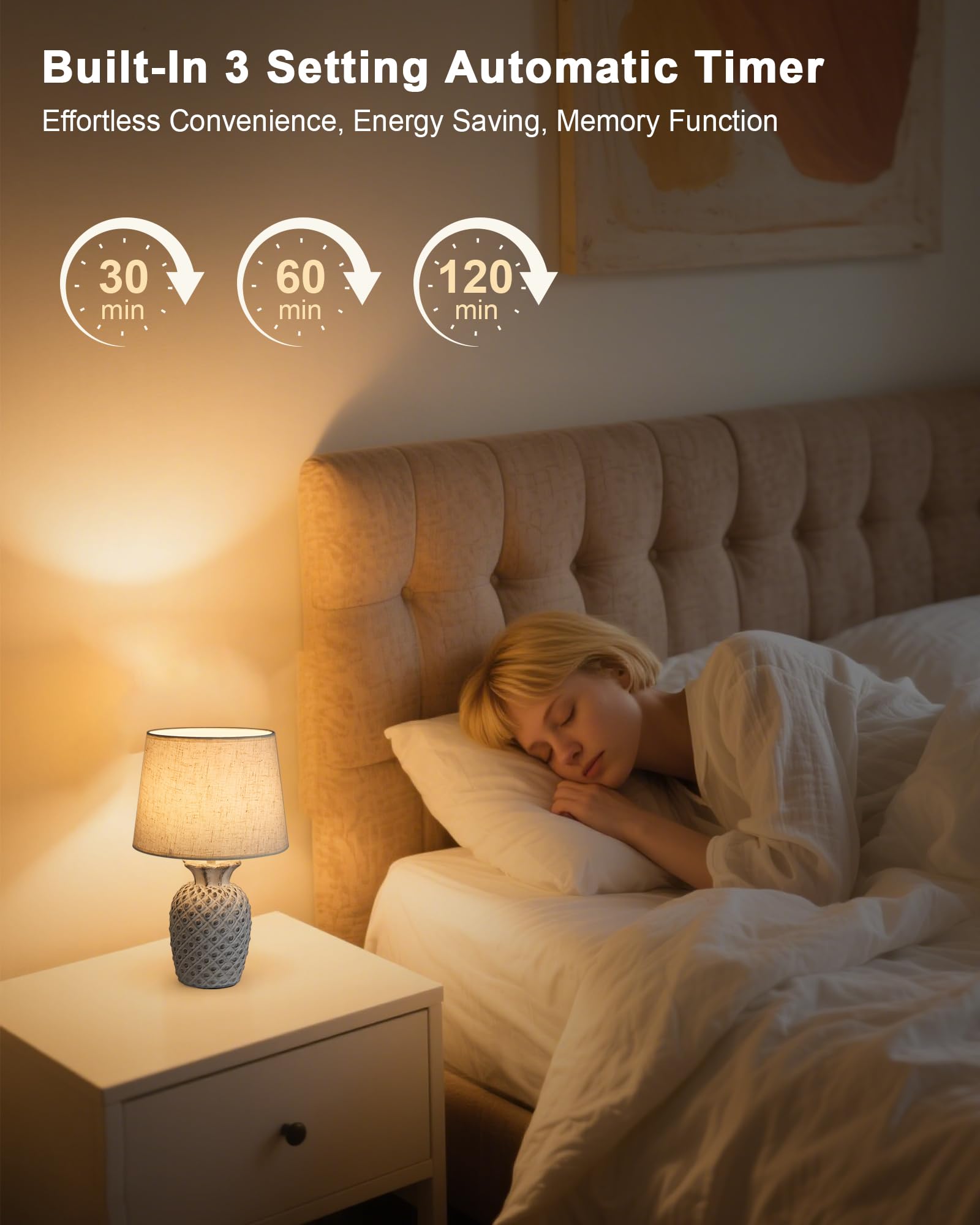 UMEXUS 13 Small Rechargeable Cordless Table Lamp, Remote Control Timer Dimmer, Battery Powered Color Changing Light, Nightstand