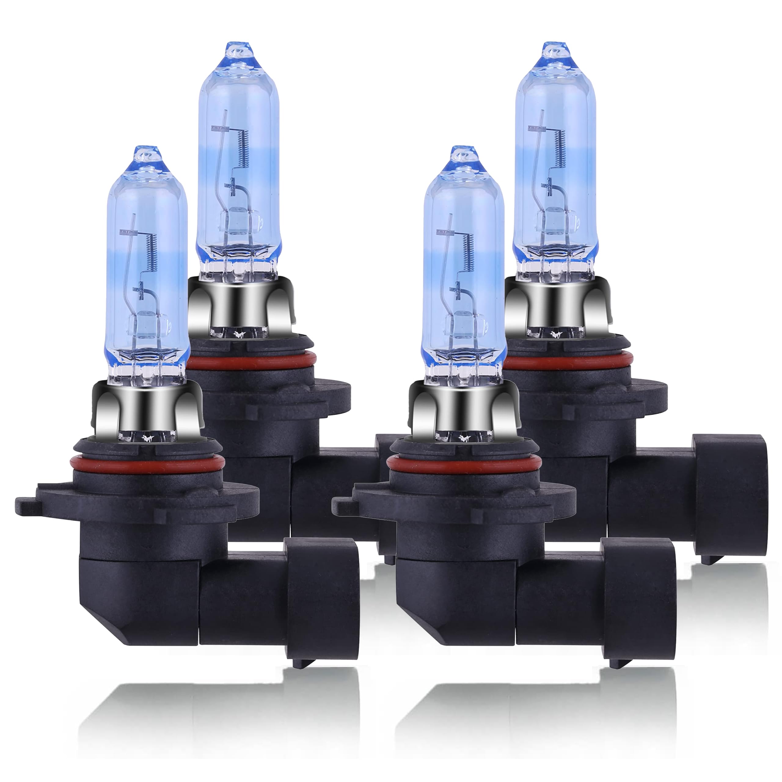NEWBROWN 9005 Halogen Headlight Bulbs 5000K Super White Light P20D 12V/60W 4 Pack