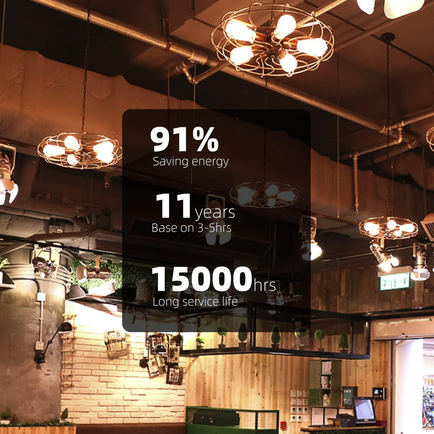 16 Pack St19 Dimmable Led Edison Bulb, 5.5W (60W Equivalent), 500Lm, Cri 95+, 2700K Soft White, E26 Medium Base, Vintage Filamen