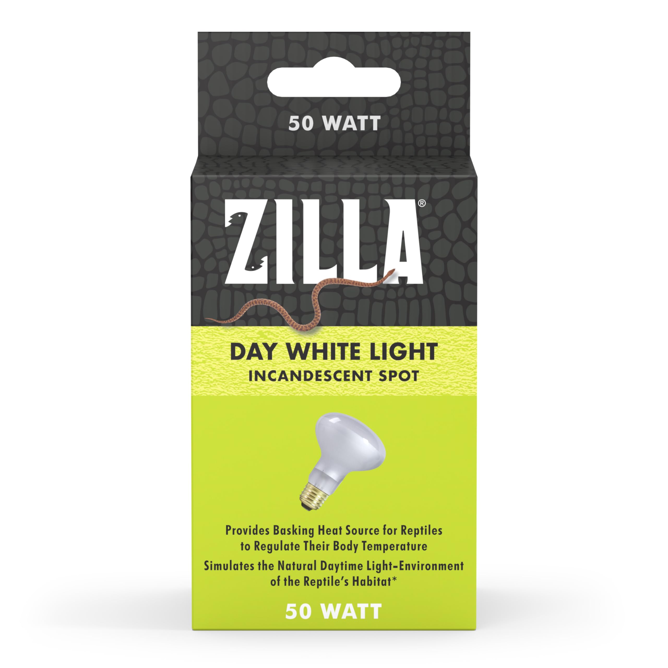 Zilla 3 Pack Reptile Heat Lamps - Incandescent Bulb, 50W White Spot Lighting