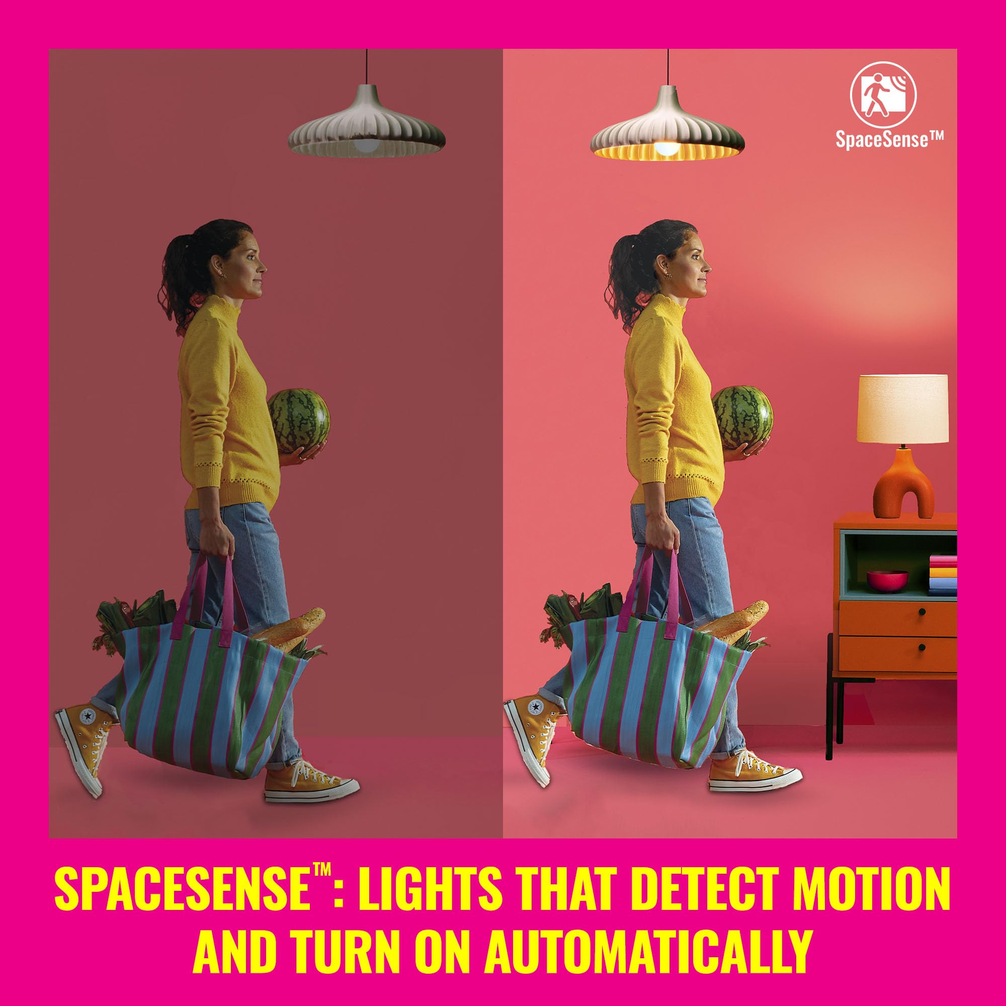 WiZ Connected Portable LED Light Bar, 1 Pack, Flowing Multicolor LED Color-Changing Light Bar For Your Smart Home, Compatible wi