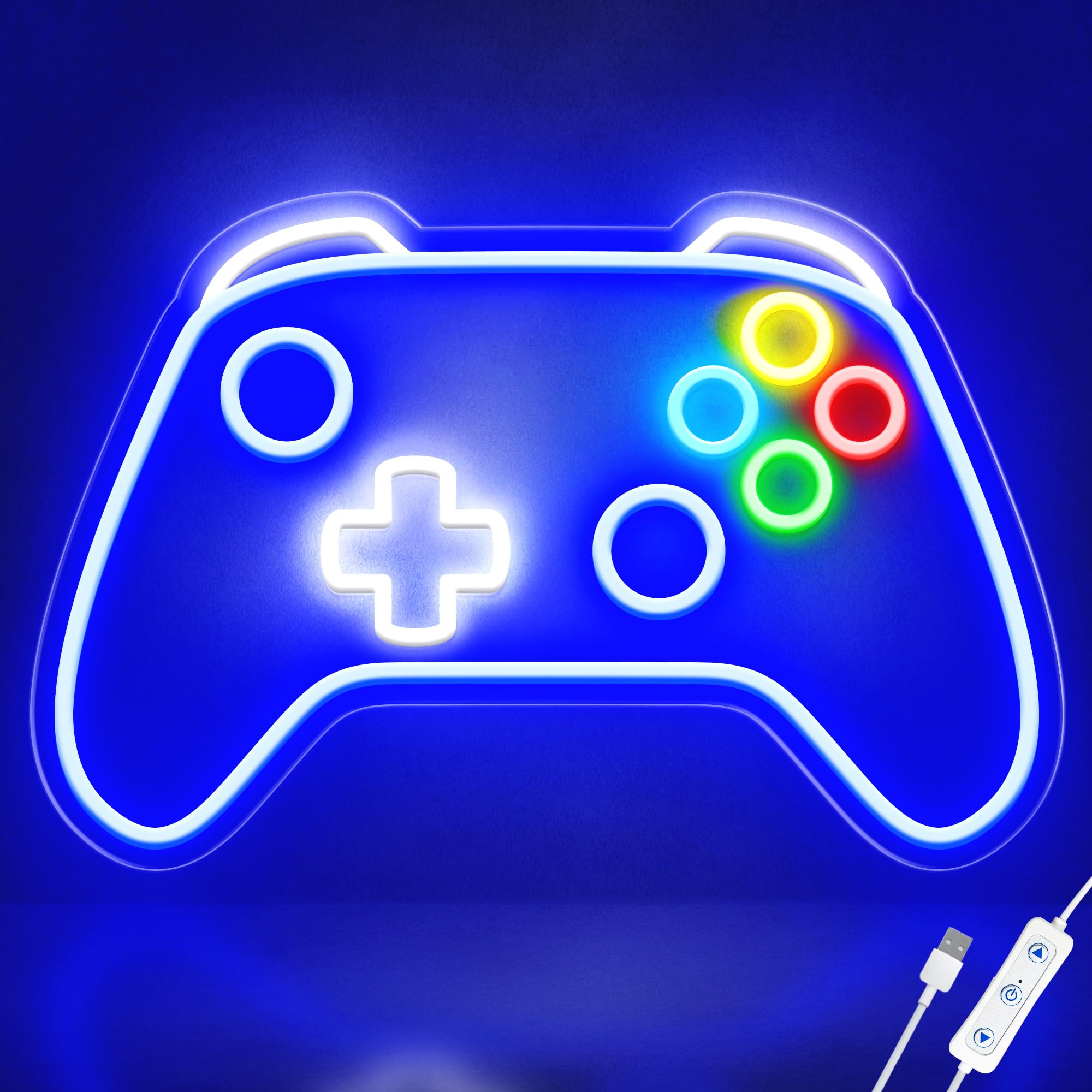 CULOIS Gamer Neon Sign - USB Powered LED Wall Decor, Blue-Xbox Color, Acrylic Material