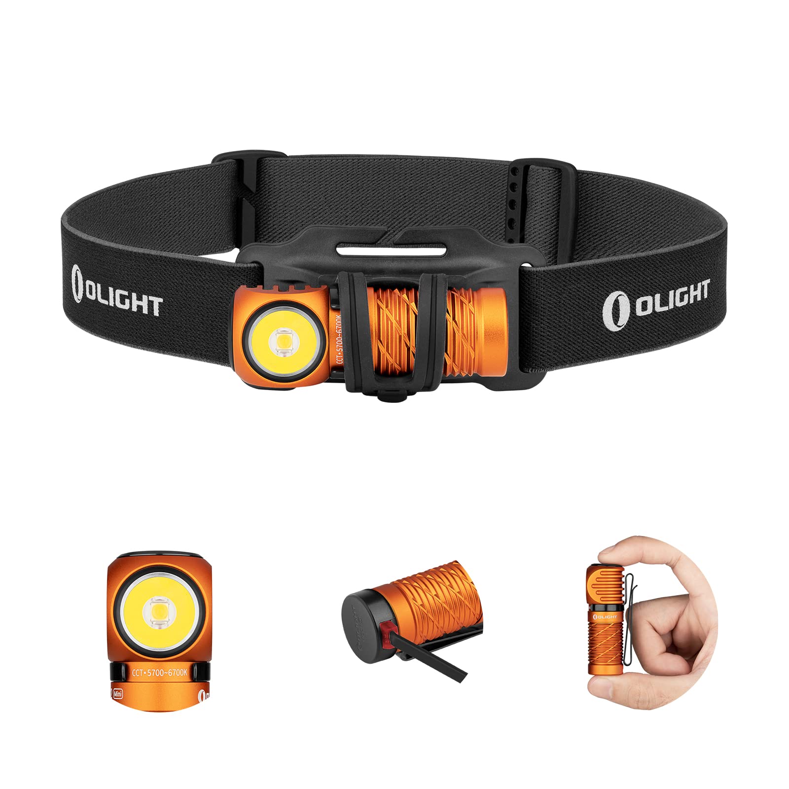 Olight Perun 2 Mini Headlamp 1100 Lumens Led Head Flashlight, Rechargeable Headlight With Red Light Option, Great For Working, H