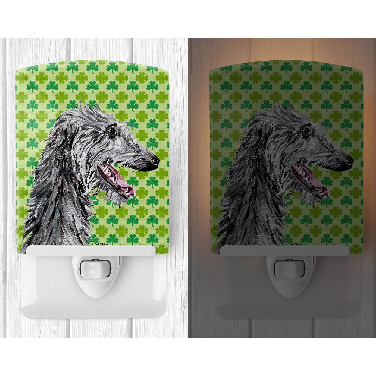 Carolines Treasures Ceramic Night Light, Scottish Deerhound, 6x4x3in, Multicolor, Model SC9741CNL, UL-Certified