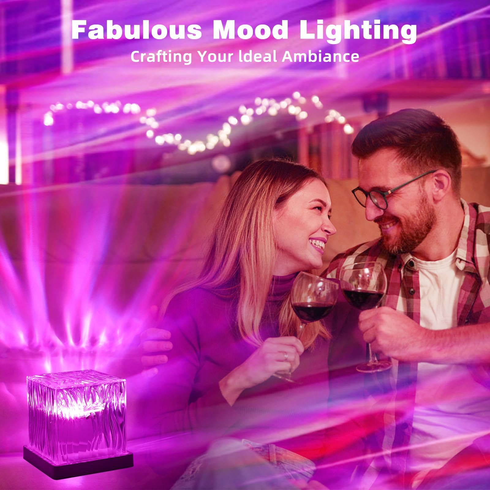 Dreamy Cubby Galaxy Projector, 16 Colors LED Light, Model LW10, White