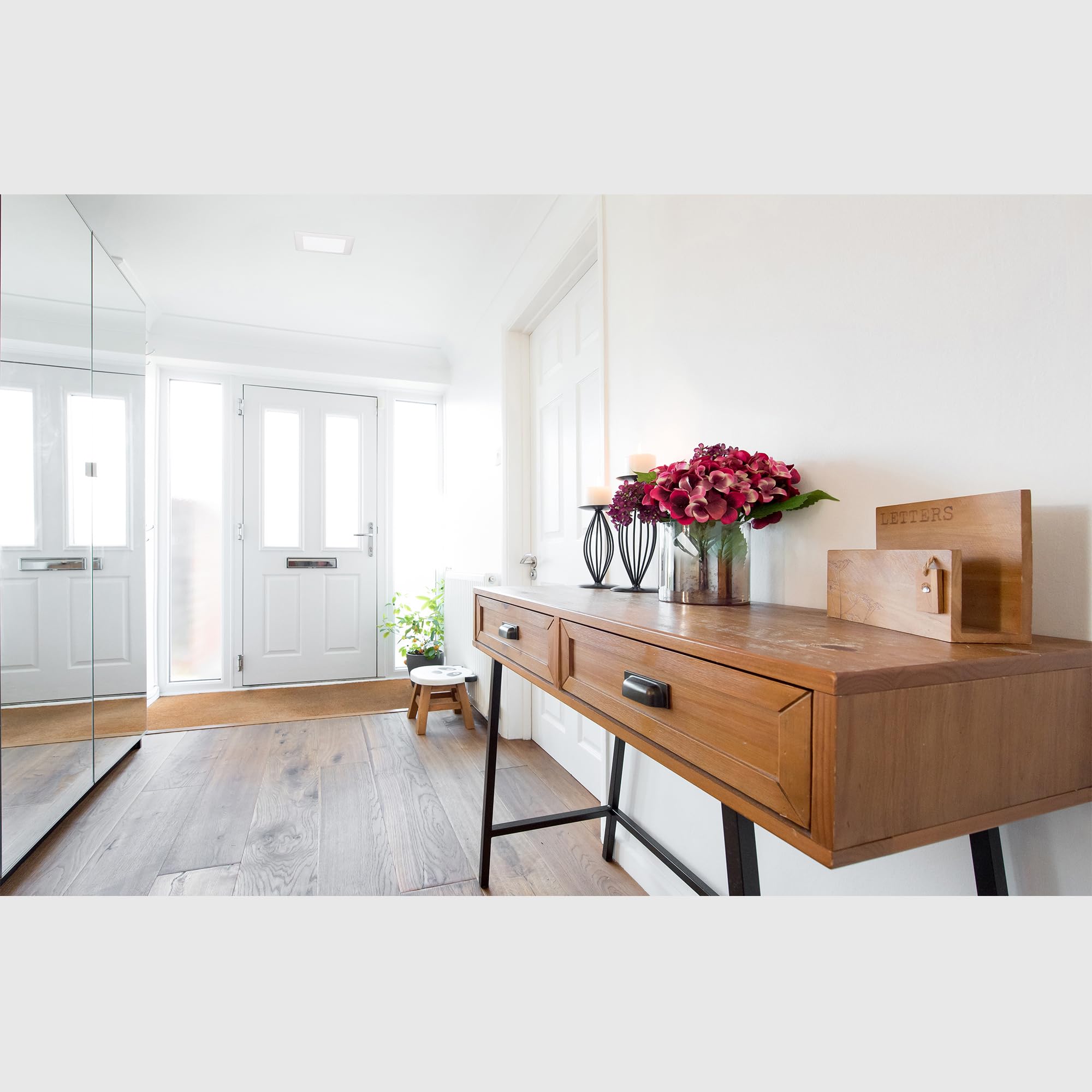 HALO 10P Recessed Ceiling Light Square Trim with Glass Albalite Lens, White,9.5 L x 1.2 W x 9.3 H