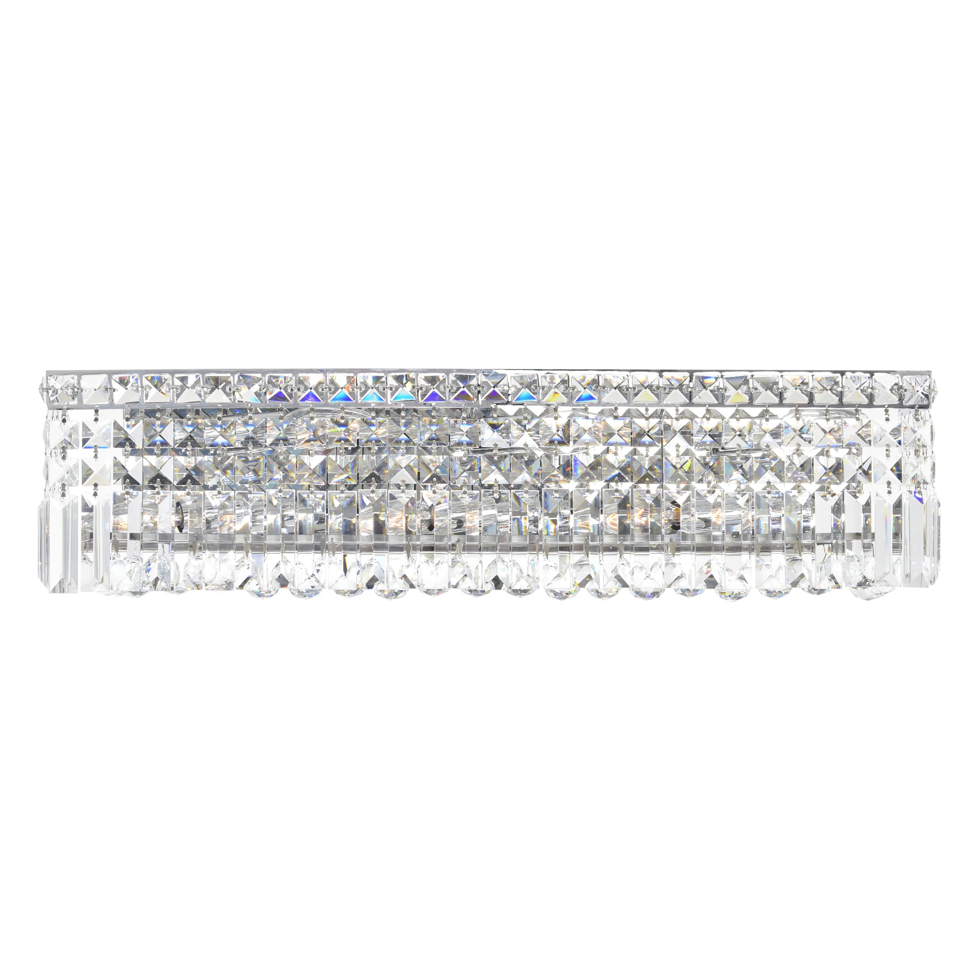 Cwi Lighting Colosseum 6-Light Chrome Vanity Light Fixture - Modern Metal Design