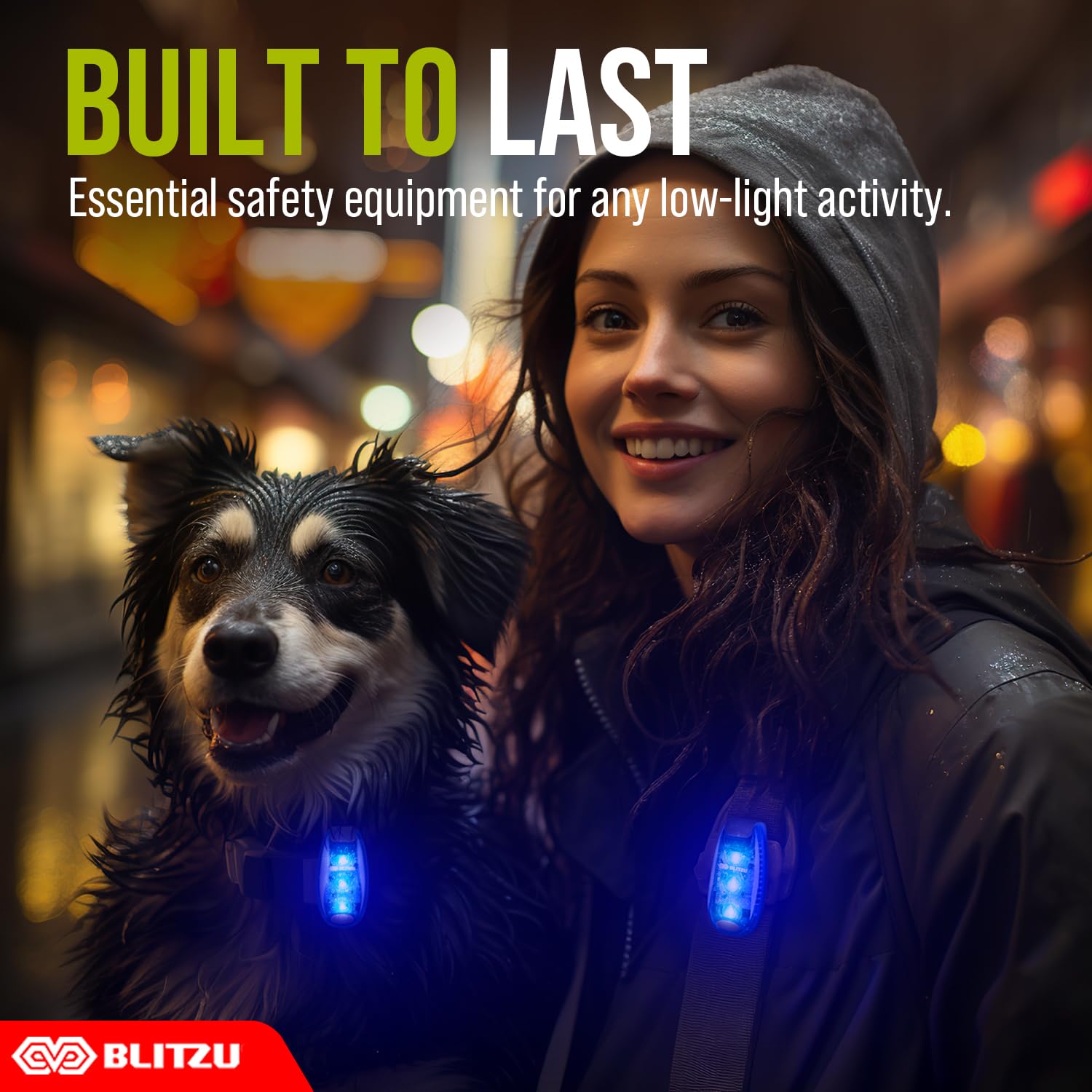 BLITZU Backpack Light Leash Light Night Walking Safety Gear Jogging Lights Safety Night Night Running Light Jogging Light Flashi