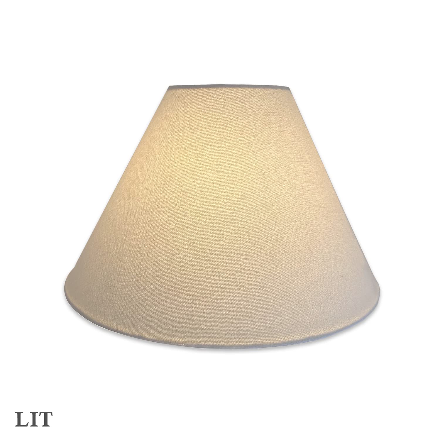 Royal Designs, Inc. Coolie Empire Hardback Lamp Shade, Hb-607-20Lnwh, Linen White, 7 X 20 X 12