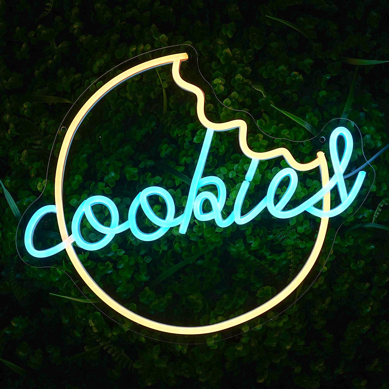 LULANMP Neon Sign for Wall Decor, Warm White LED Biscuit Light, 15.9inx12.9in, Acrylic, Ideal for Bedroom, Cafe, Bar, Kitchen, Bakery