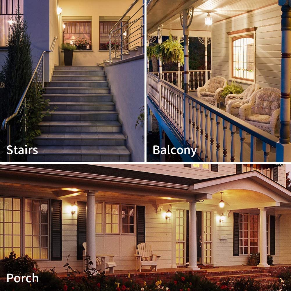 Leools Dimmable E26 LED Bulb 8W Vintage Edison Clear Glass 2700K Warm White 800LM, 6-Pack for Ceiling Fans & Chandeliers