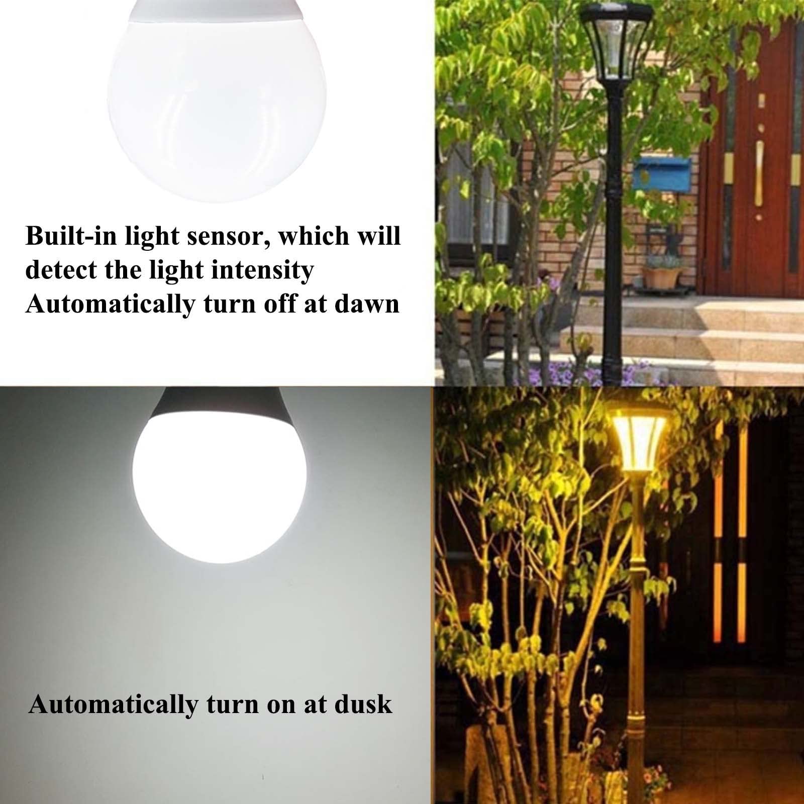 Taysing Smart LED Light Bulbs 40W Equivalent, Dusk to Dawn, 500lm, Daylight White, E26, 2 Pack