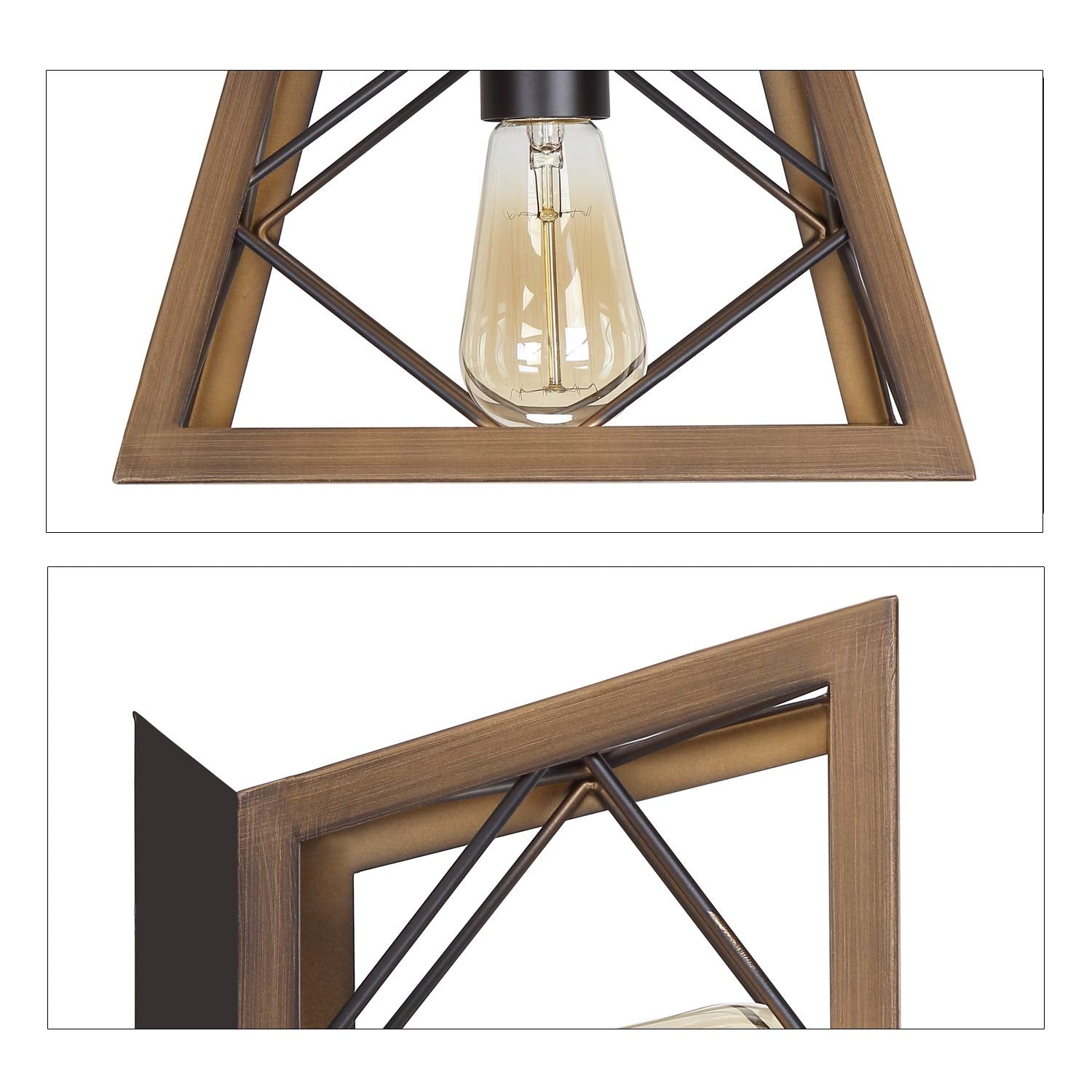 Q&S Flush Mount Ceiling Light Fixture, Farmhouse Vintage Ceiling Lights,Industrial Metal Ceiling Lamp For Hallway, Entryway, Bat