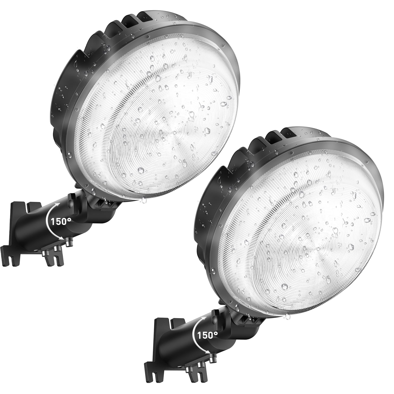 150W LED Barn Light, 2Pack 20000LM Yard Area Light Dusk to Dawn Outdoor Lighting with Photocell, 6500K Daylight IP66 Waterproof 
