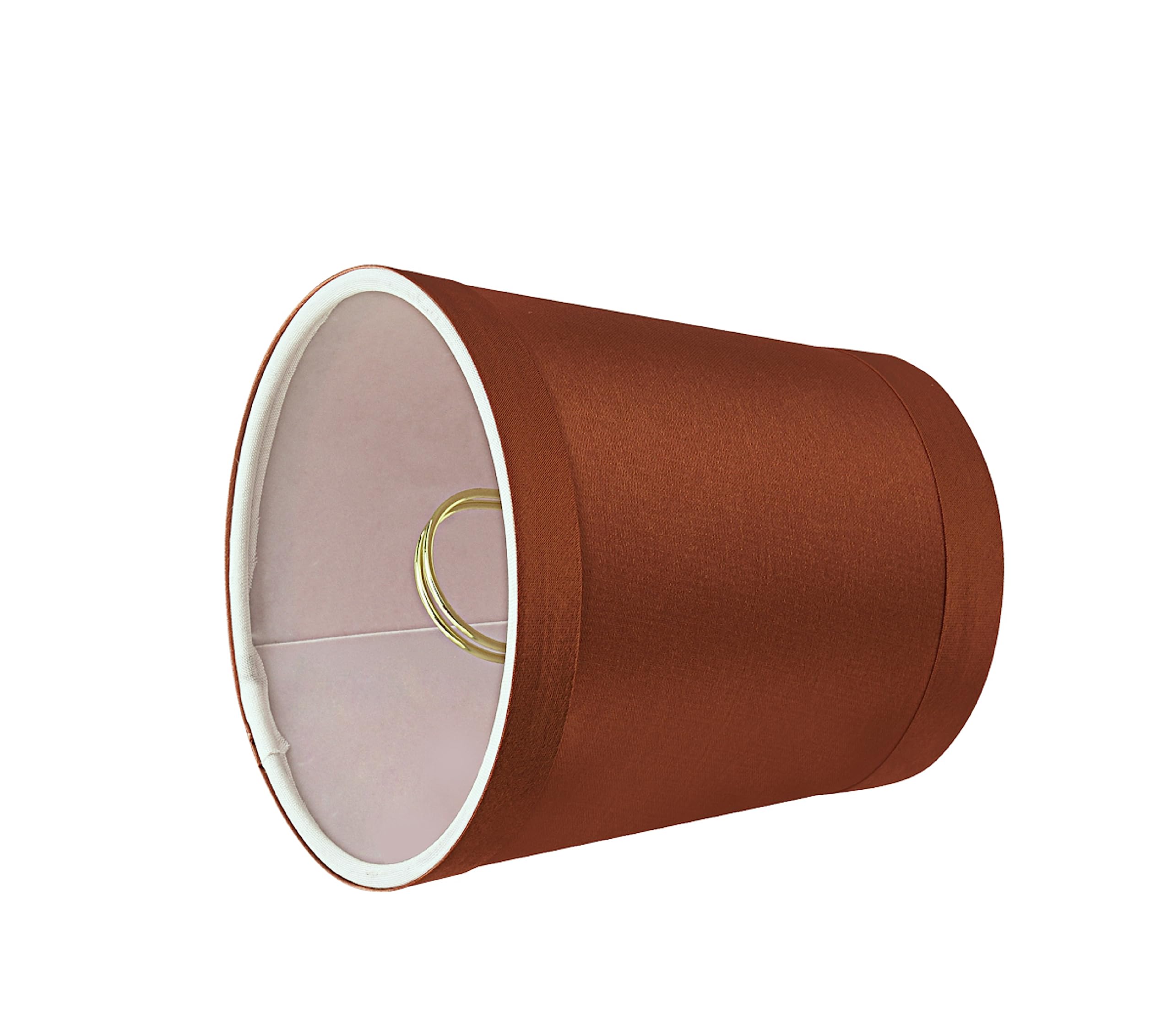 Aspen Creative 32715-2 Small Hardback Empire Shape Chandelier Set (2 Pack), Transitional Design In Redwood, Width (3&quot; X 4&quot; X 4&quot;) Clip-On Lamp Shade, 3&quot; Top Bottom X 4&quot; Slant Height, 2-Pack, 2 Piece