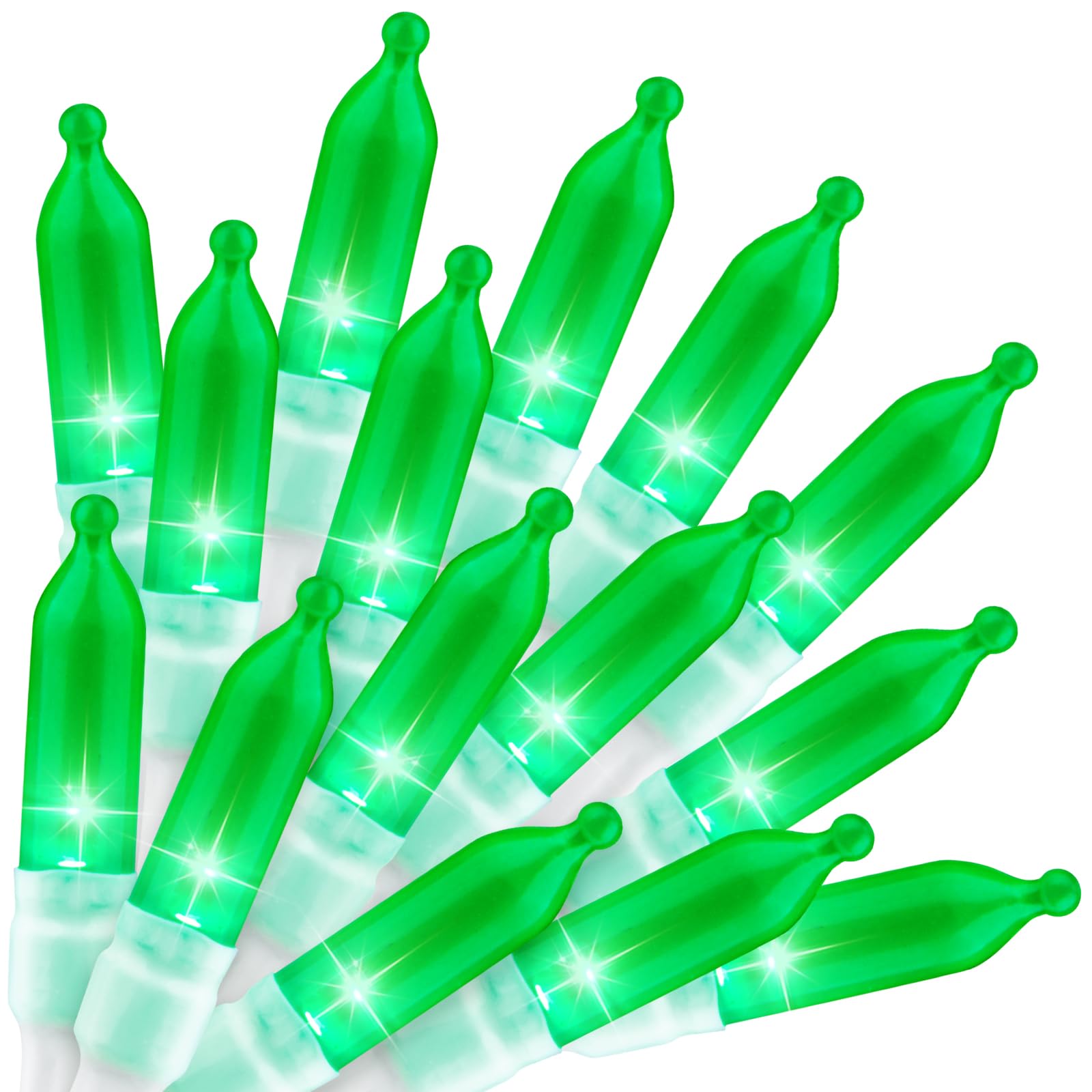 St. Patrick's Day Green Mini Lights, 8ft 20 LED Battery Operated String Lights with Timer, Christmas Tree Lights for Indoor Outdoor Bedroom Wedding Party Holiday Xmas Decoration