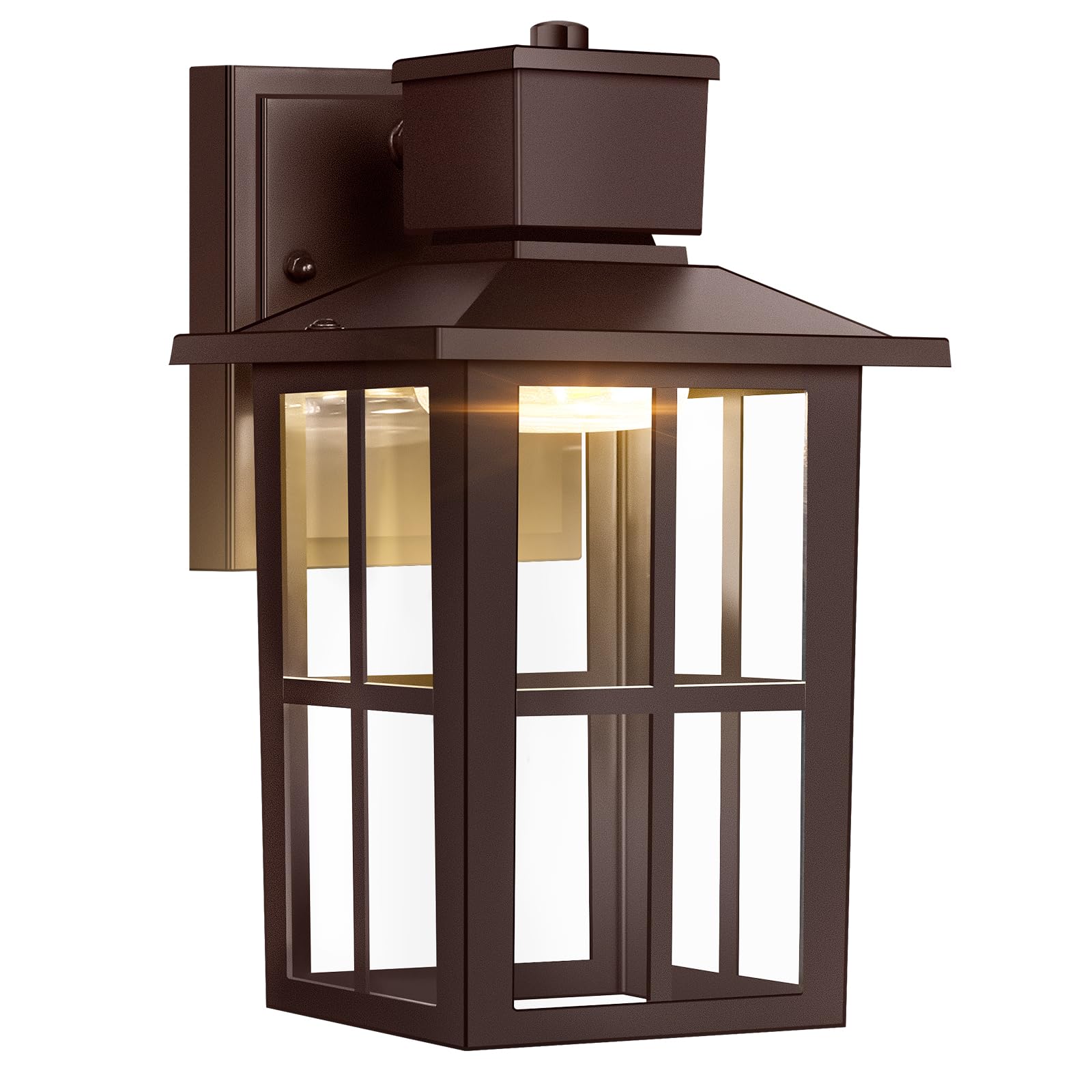 Brightever Outdoor Light Fixture, LED Exterior Lantern Waterproof, 10W 800LM High Brightness, Selectable 3000K/4000K/6500K, Brow