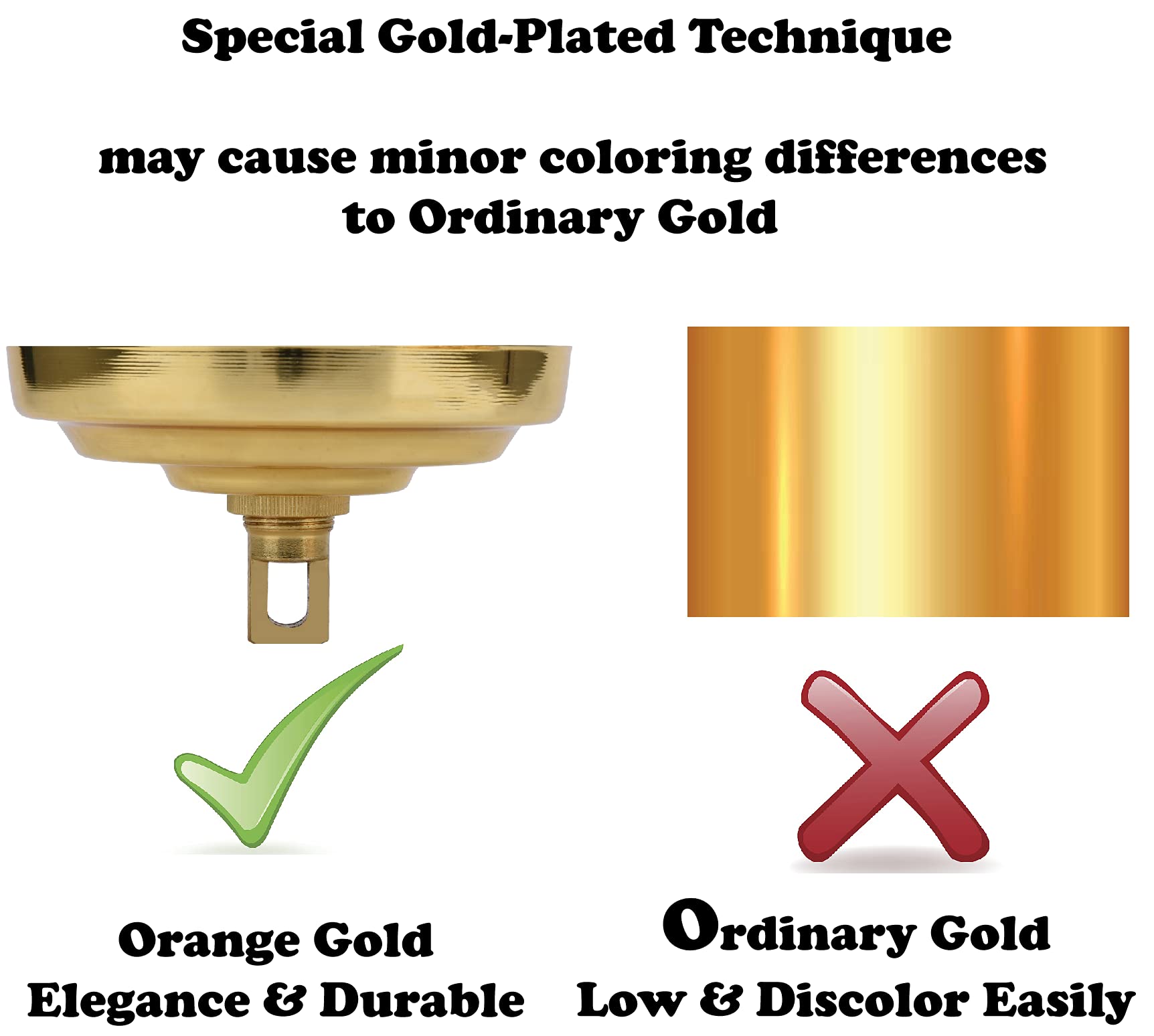 S Sangle Sopffy Vintage Canopy Kit & Pendant Light Fixture, 6Ft Heavy Duty Pure Gold