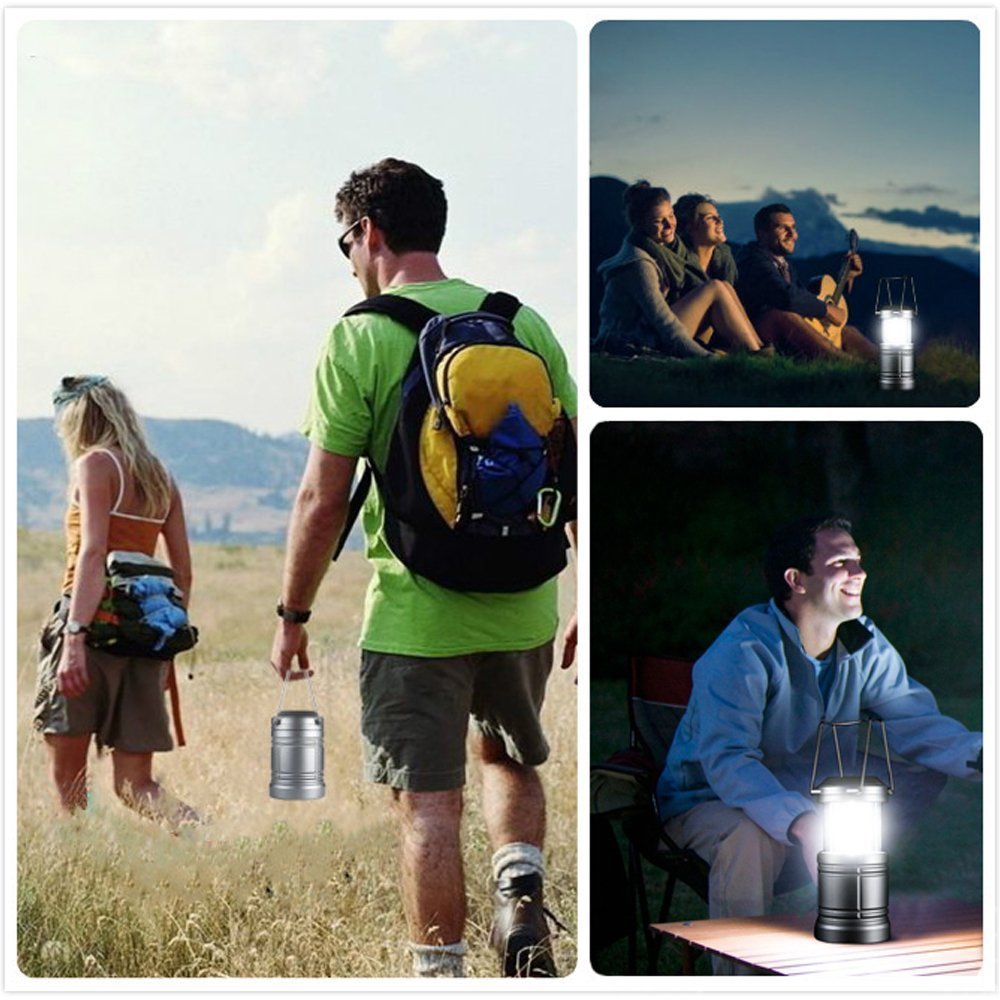 LED Camping Lantern Lights - 500 Lumens Collapsible Camping Lights - Power Outage Lantern Battery Powered for Emergency, Hurrica