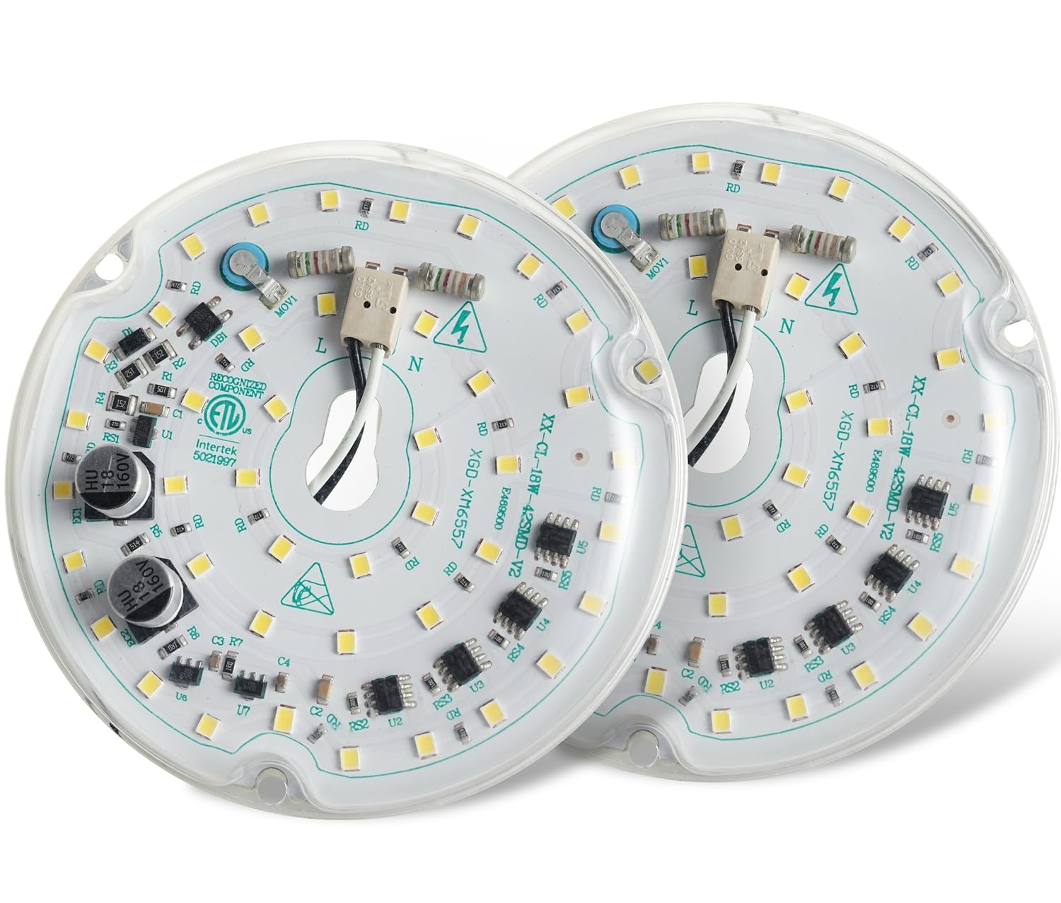 Ledytech LED Retrofit Light Kit 18W 3CCT 2200LM Dimmable 2-Pack White 6000K Model 2P10CM