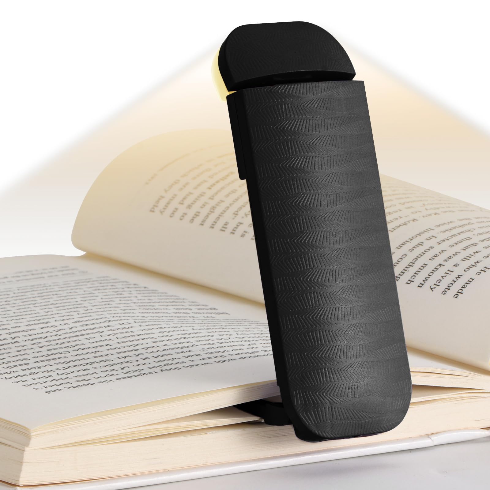 HEMONNKAM Book Reading Light  Rechargeable Clip on Booklight  Eye Caring 3 Color Temperatures & 5 Brightness Levels  Night Use for Bed  Long Lasting  Reading at Night in Bed  Black
