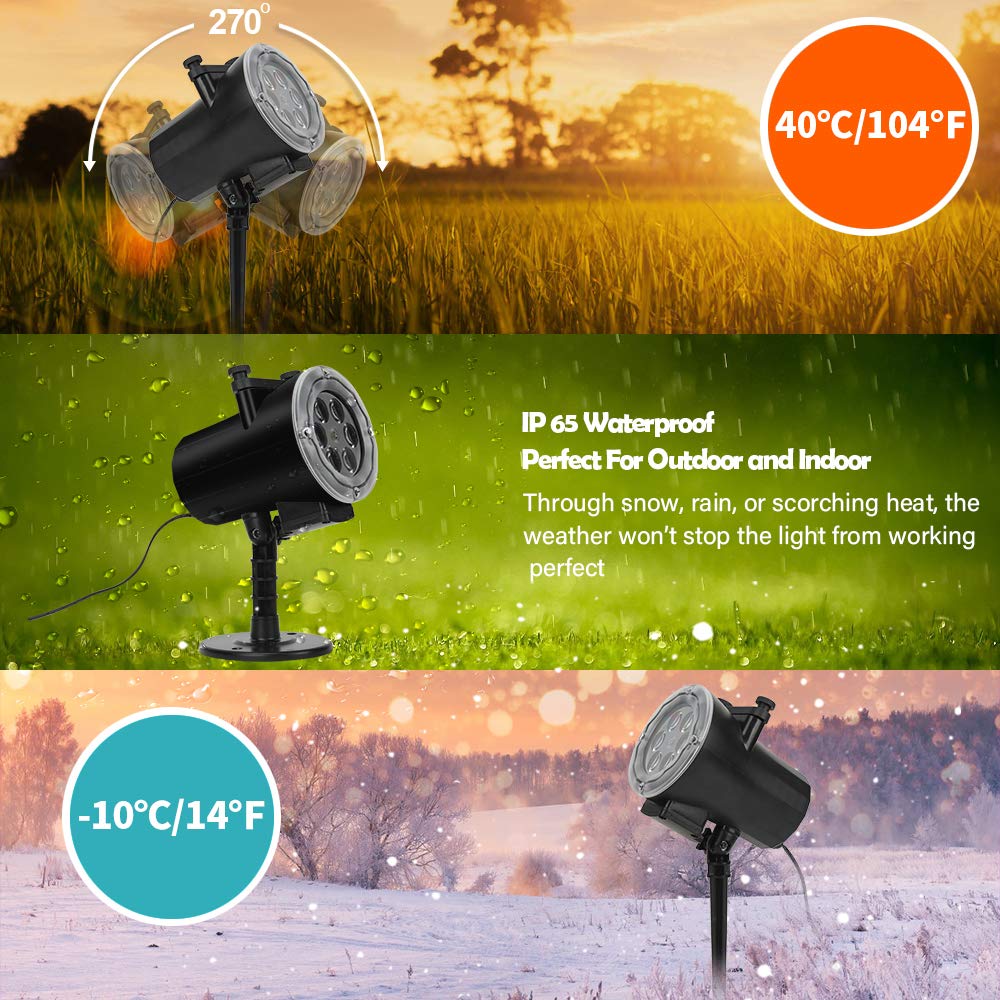 Halloween Christmas Projector Lights, Led Holiday Projector Light With 16Pc Slides Patterns Ip65 Waterproof Outdoor Indoor For Xmas Birthday Party