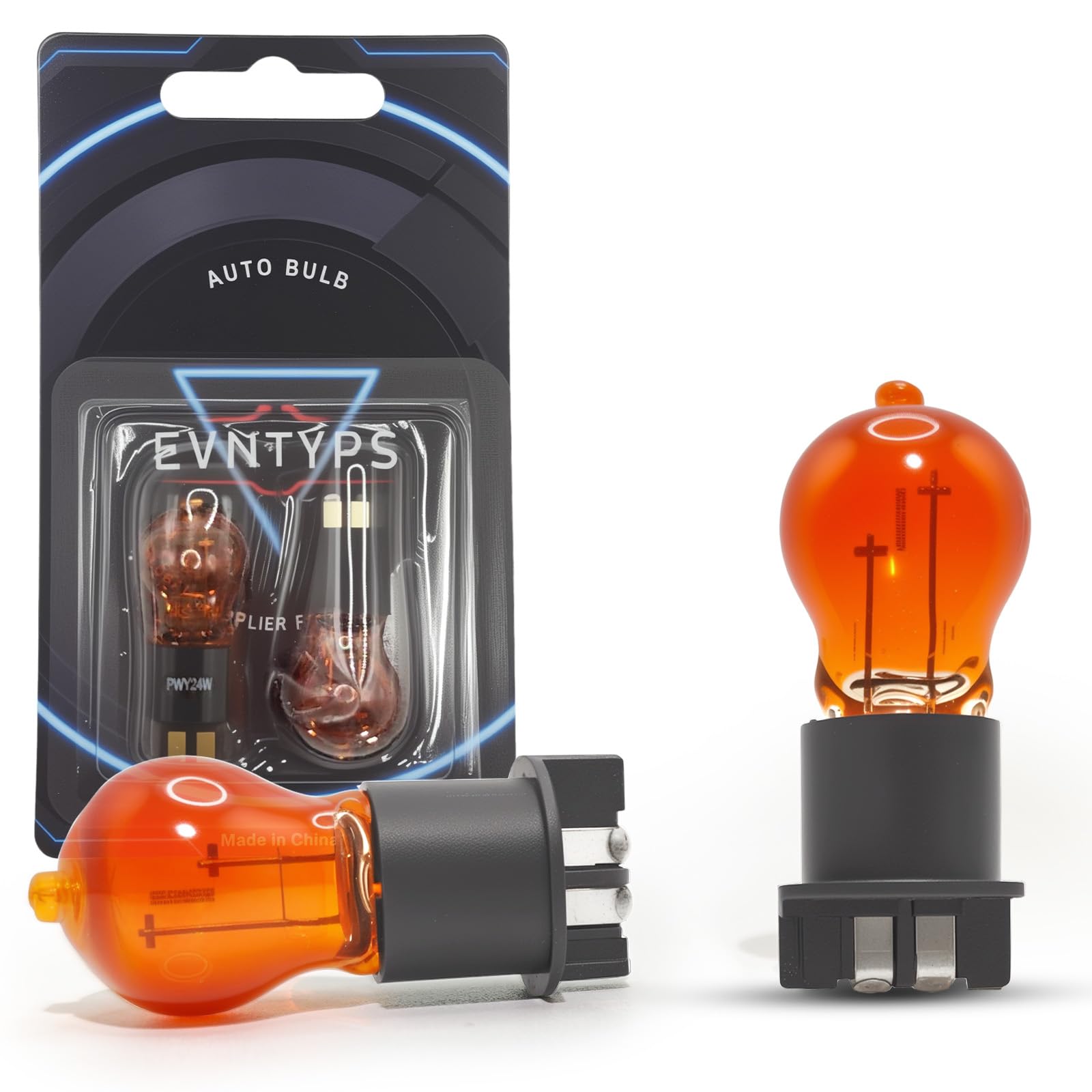 evntyps 12V 24W OEM standard Halogen PWY24W 12174NA Turn Signal Light Bulbs Amber fit for Chrysler 200 2015 2016 2017,for Chrysl