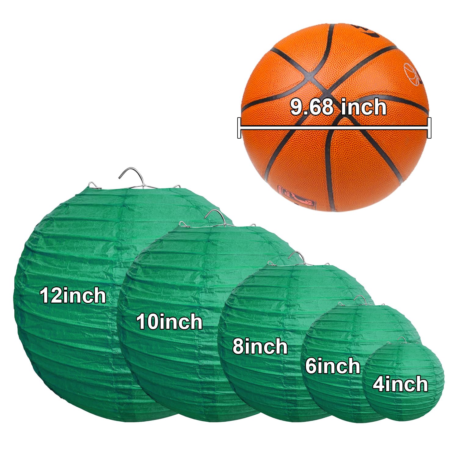 Pheila 18 Pcs Christmas Paper Lantern Set - Red Green White Gold Decor For Parties & Events