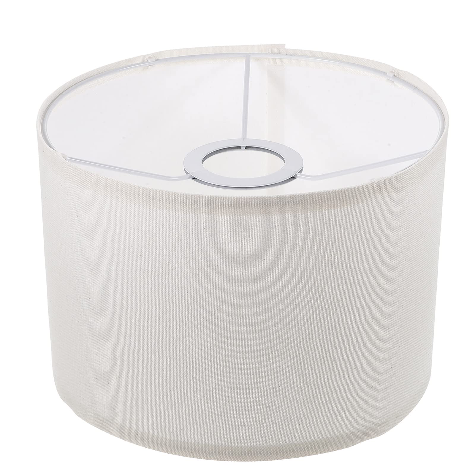 Cloth Lamp Shade Round lamp Small Drum Lamp Shades Fabric Lampshades Barrel Lamp Shades for Table Lamps Floor Lamps (Beige)