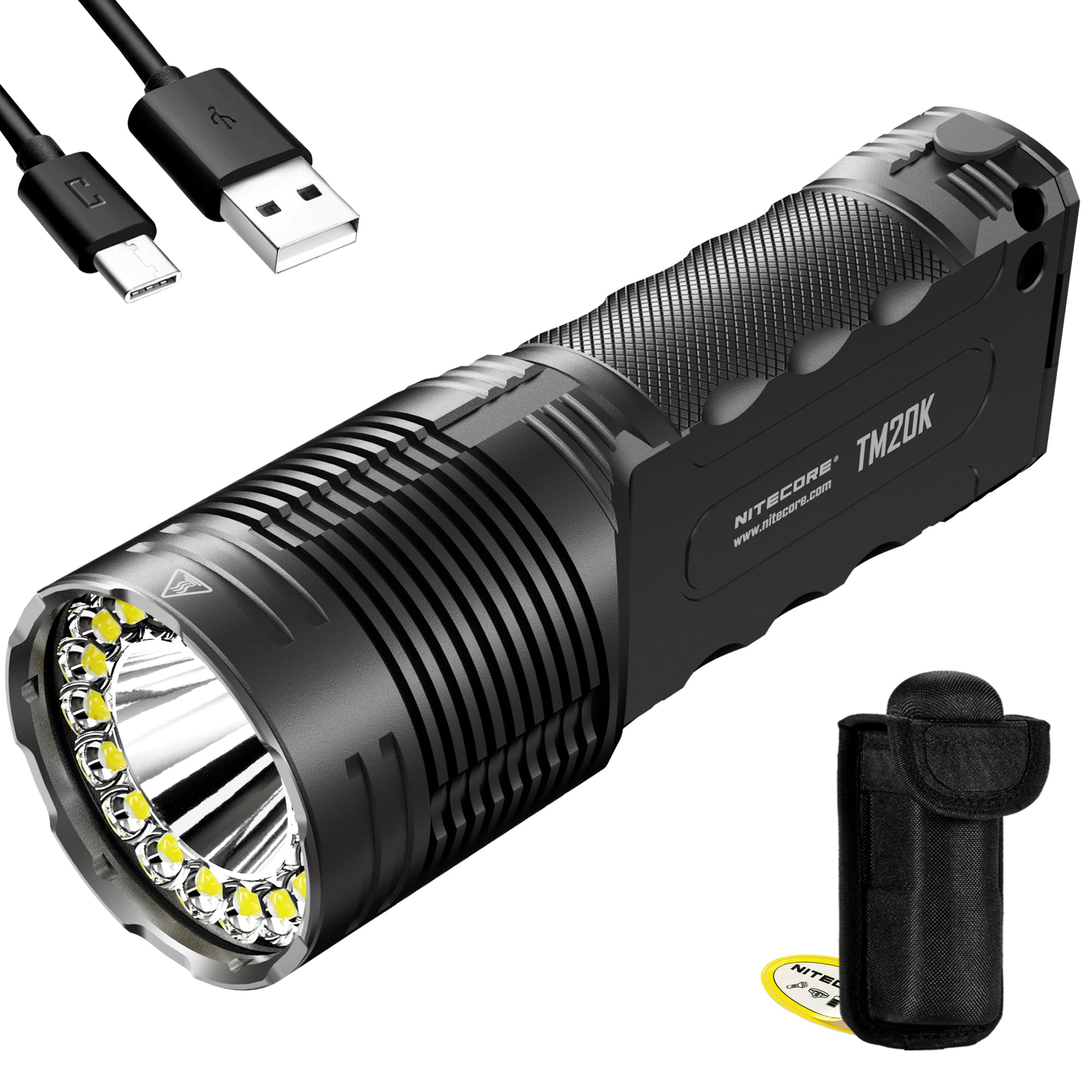 Nitecore Tm20K 20,000 Lumen Usb-C Rechargeable Led Flashlight With Nitecoresticker