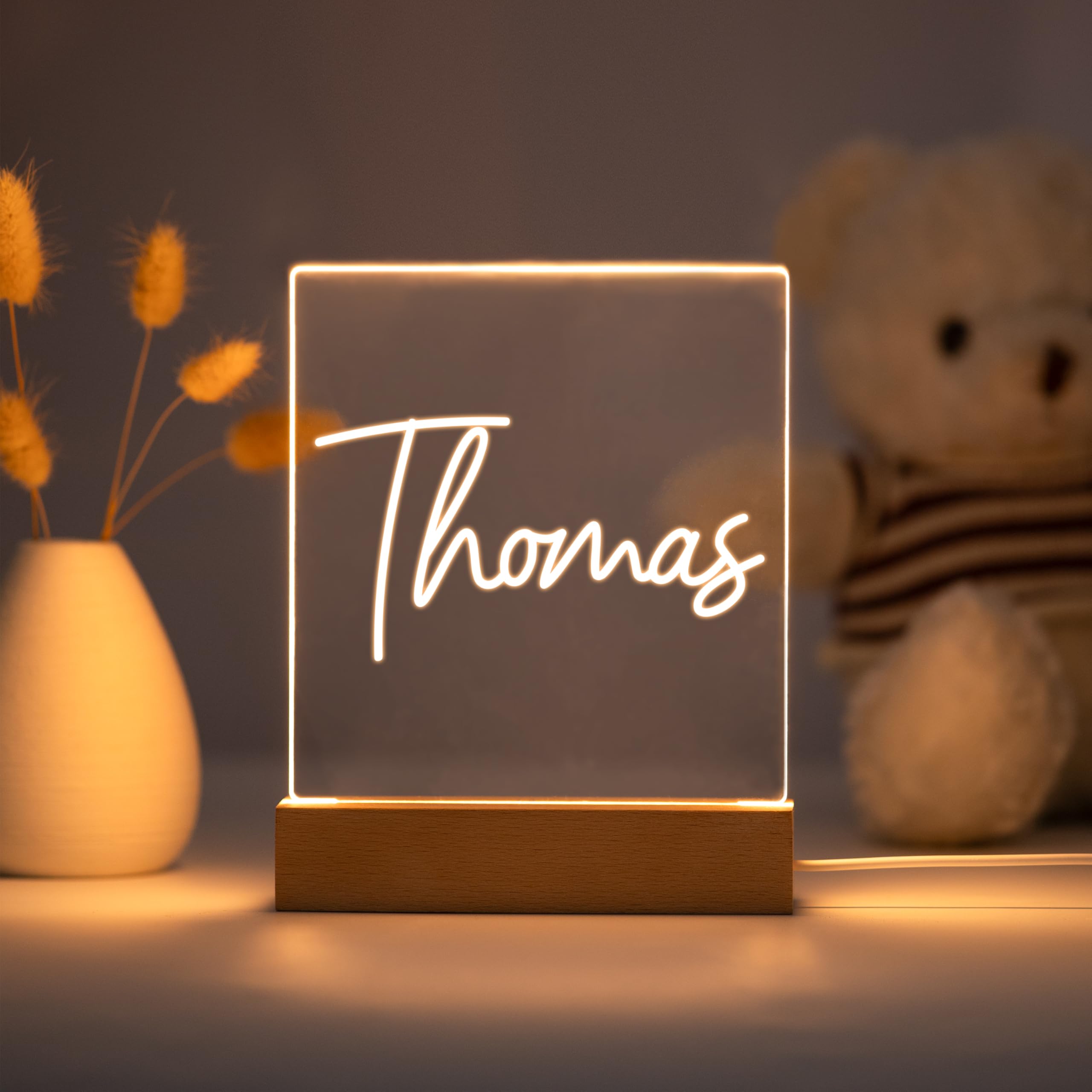 Personalized Night Light For Kids Girls Boys Customized Gifts For Baby Boy Bedroom Add Name