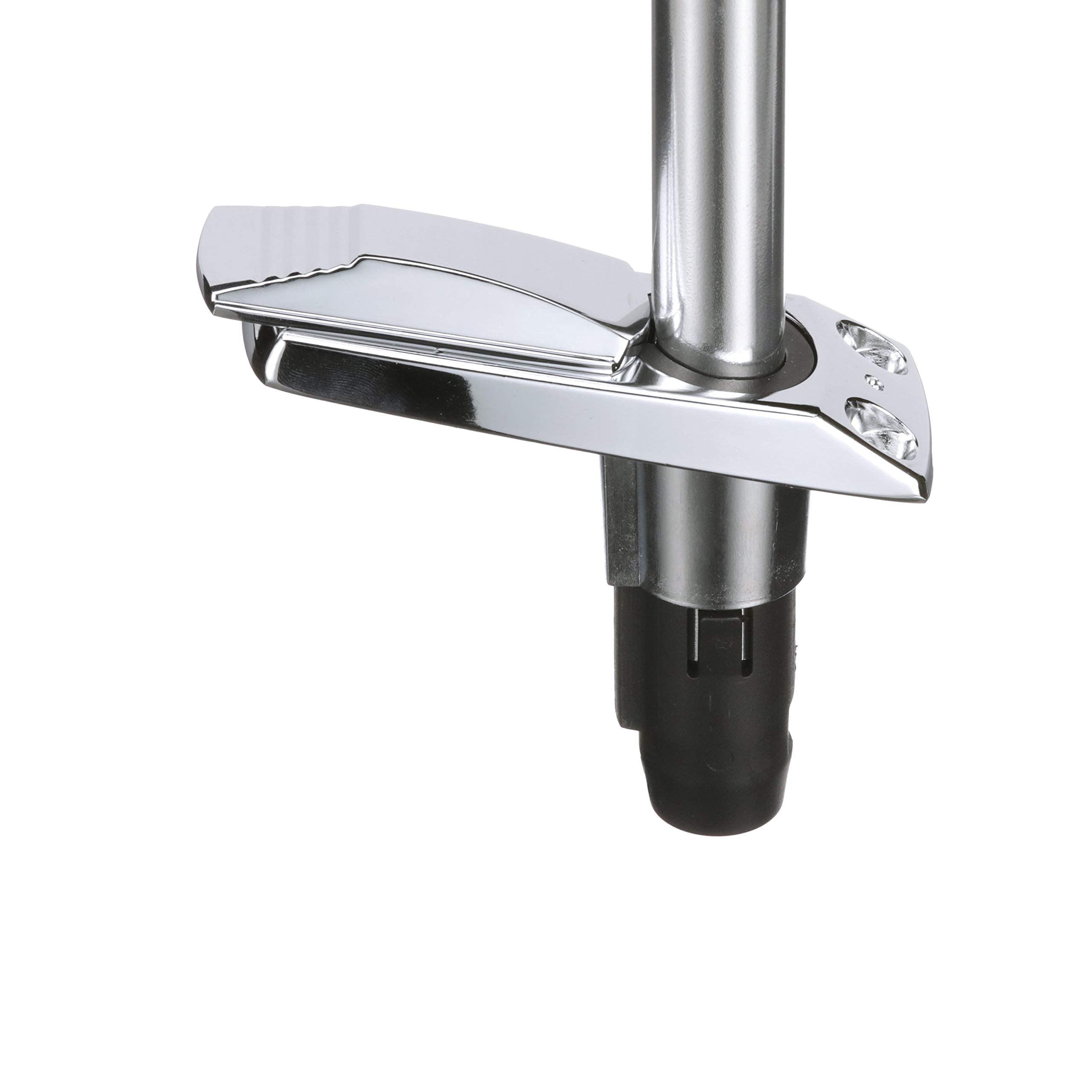 Attwood 911339-7 Rectangle 2-Pin Base For 12-Degree Angled Light Pole, Swivel Cover, Zamak Finish, 4 Inches X 1 5/8 Inches