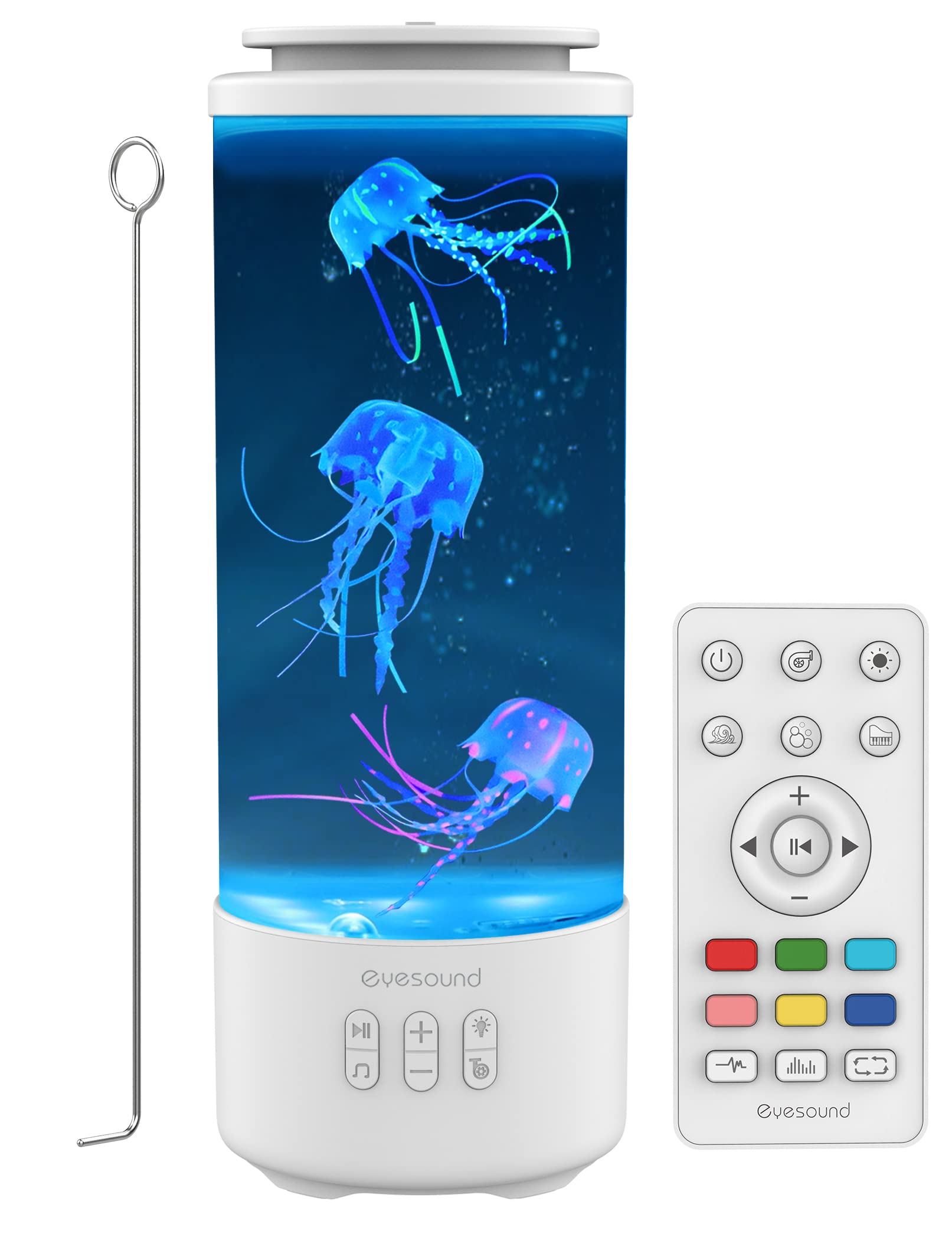 Jellyfish Lamp Bluetooth Speaker, White Noise Led Jellyfish Aquarium Table Lamp 7 Colors Changing With 4 Light Modes, Mood Lamp For Home Office Sleep Relax, Gifts For Kids Teens Girls Boys Adults