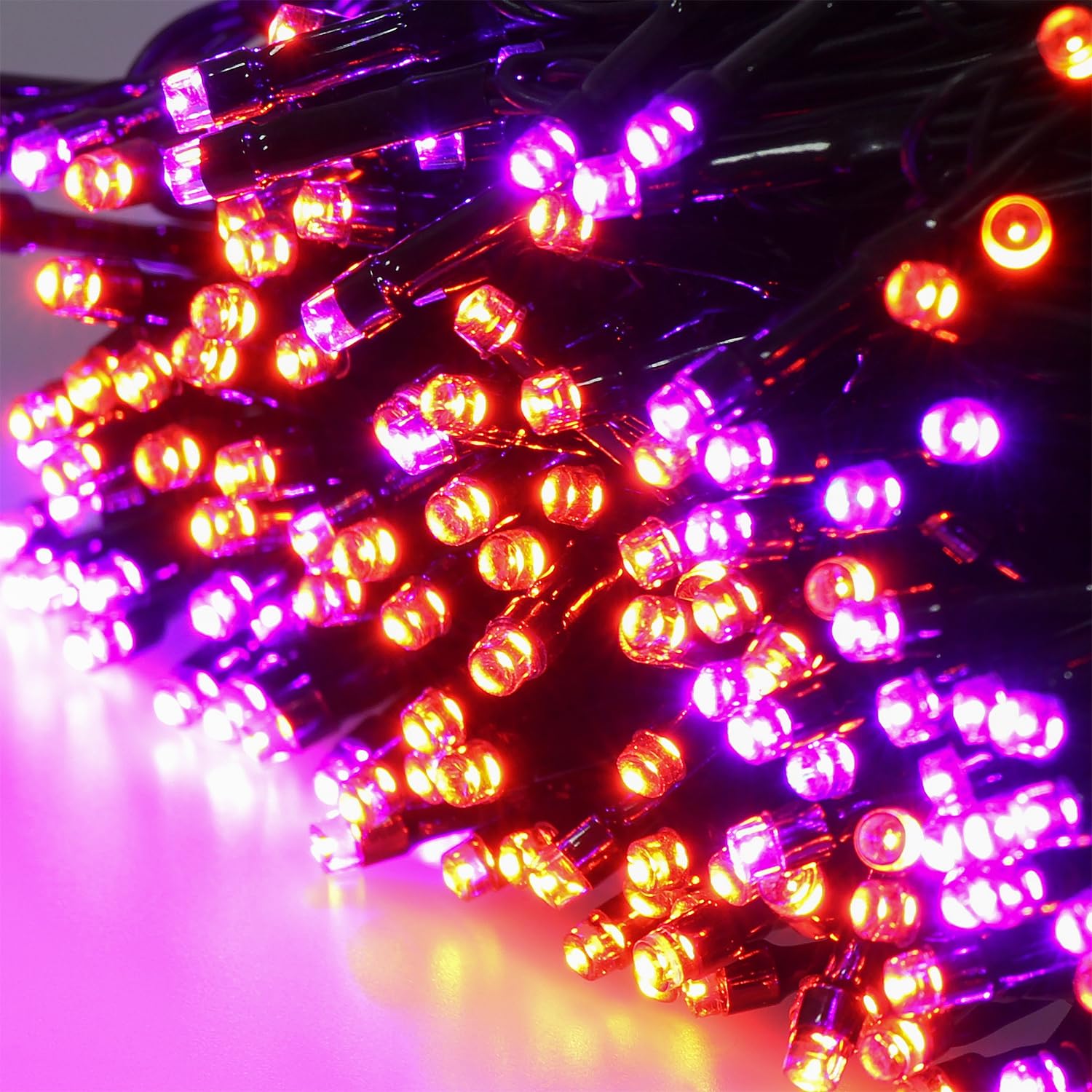 Waterglide 1000 Led Halloween String Lights, 328 Ft, Remote, Waterproof, Orange & Purple