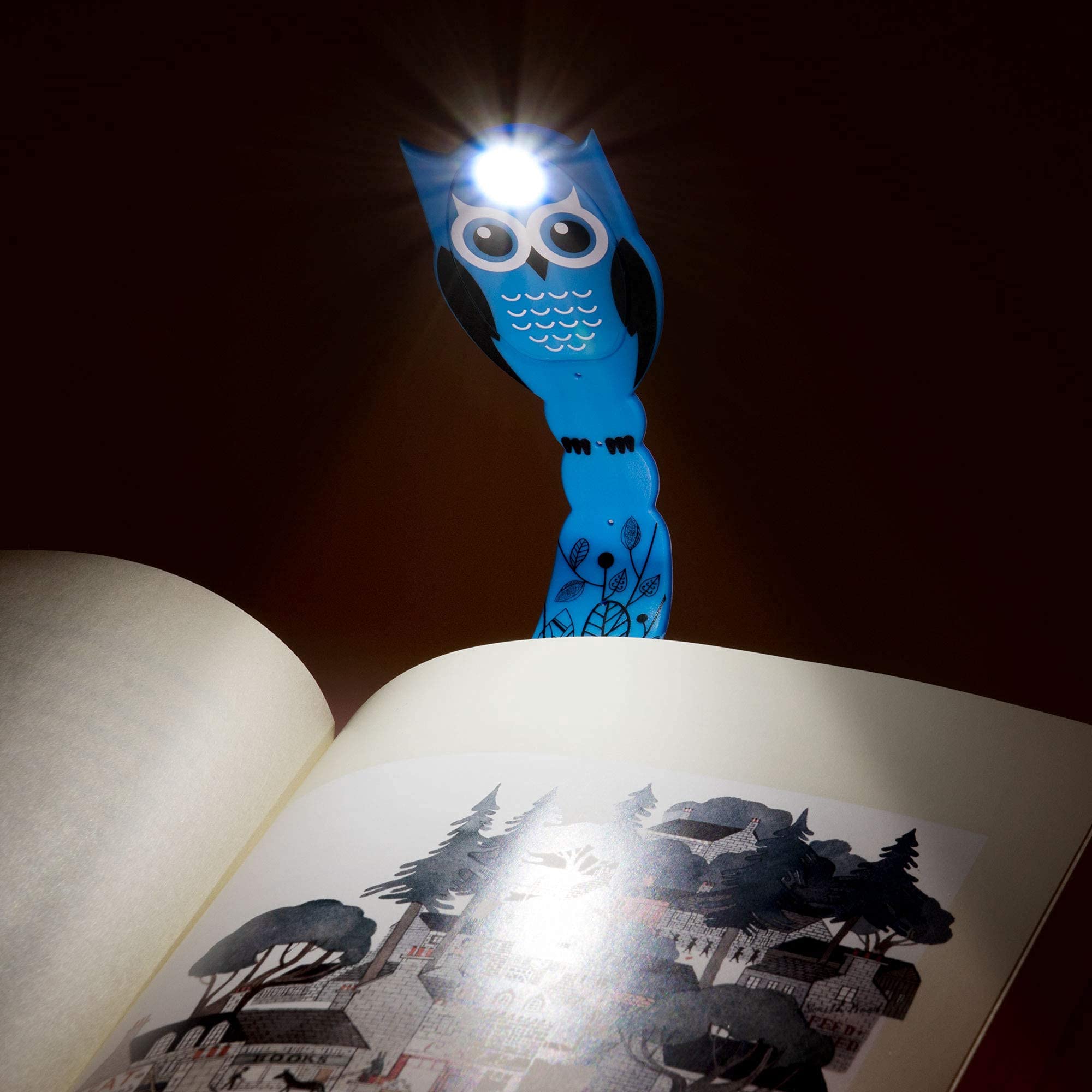 Gifts for Readers & Writers Flexilight Pal Bookmark Light - 2-in-1 LED Clip-On Reading Lamp, Battery Operated, Owl Color