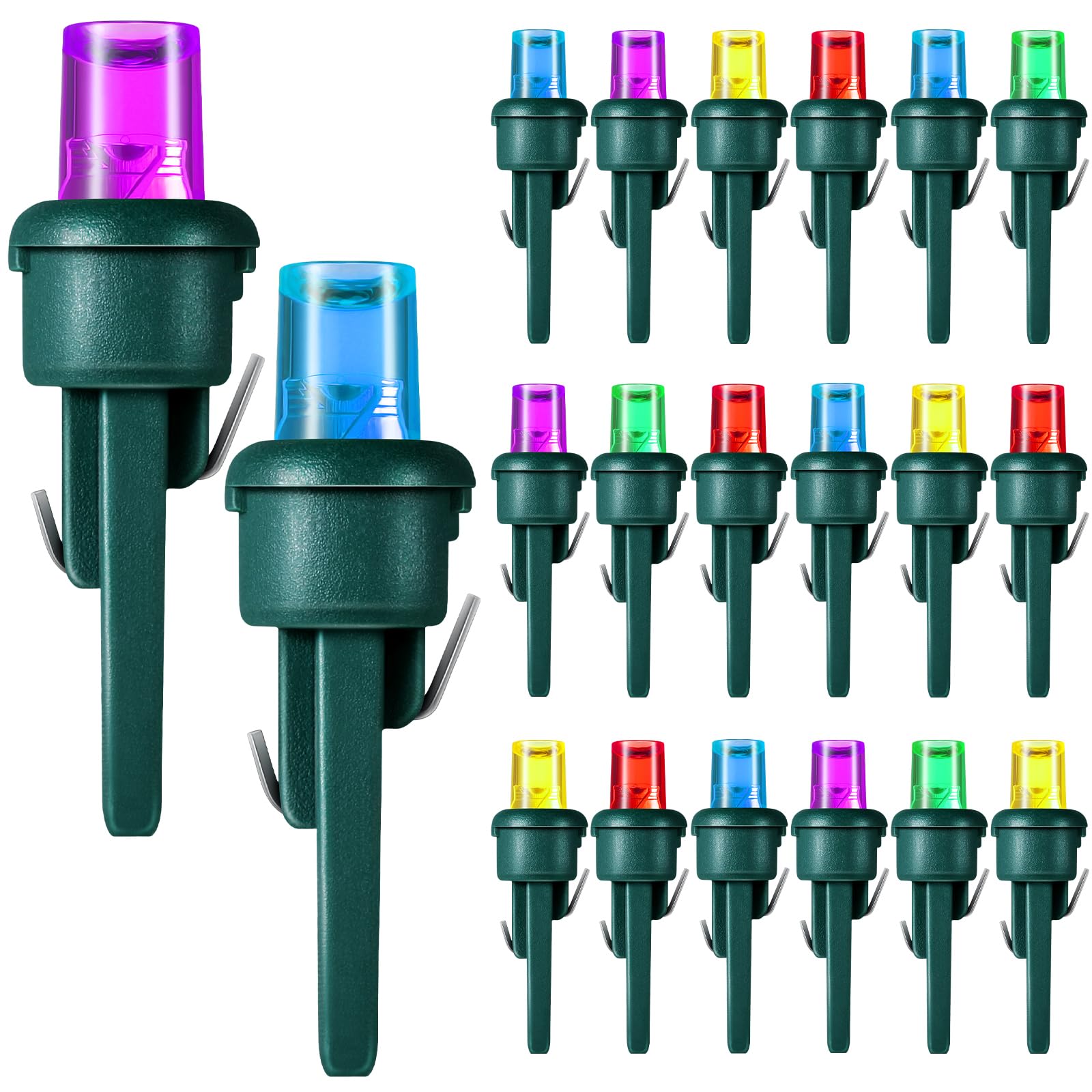 Honoson 120 Count 5 Mm Led Christmas Replacement Bulbs Bulk Wide Angle Christmas Light Xmas Tree String Replacement Festival Lig