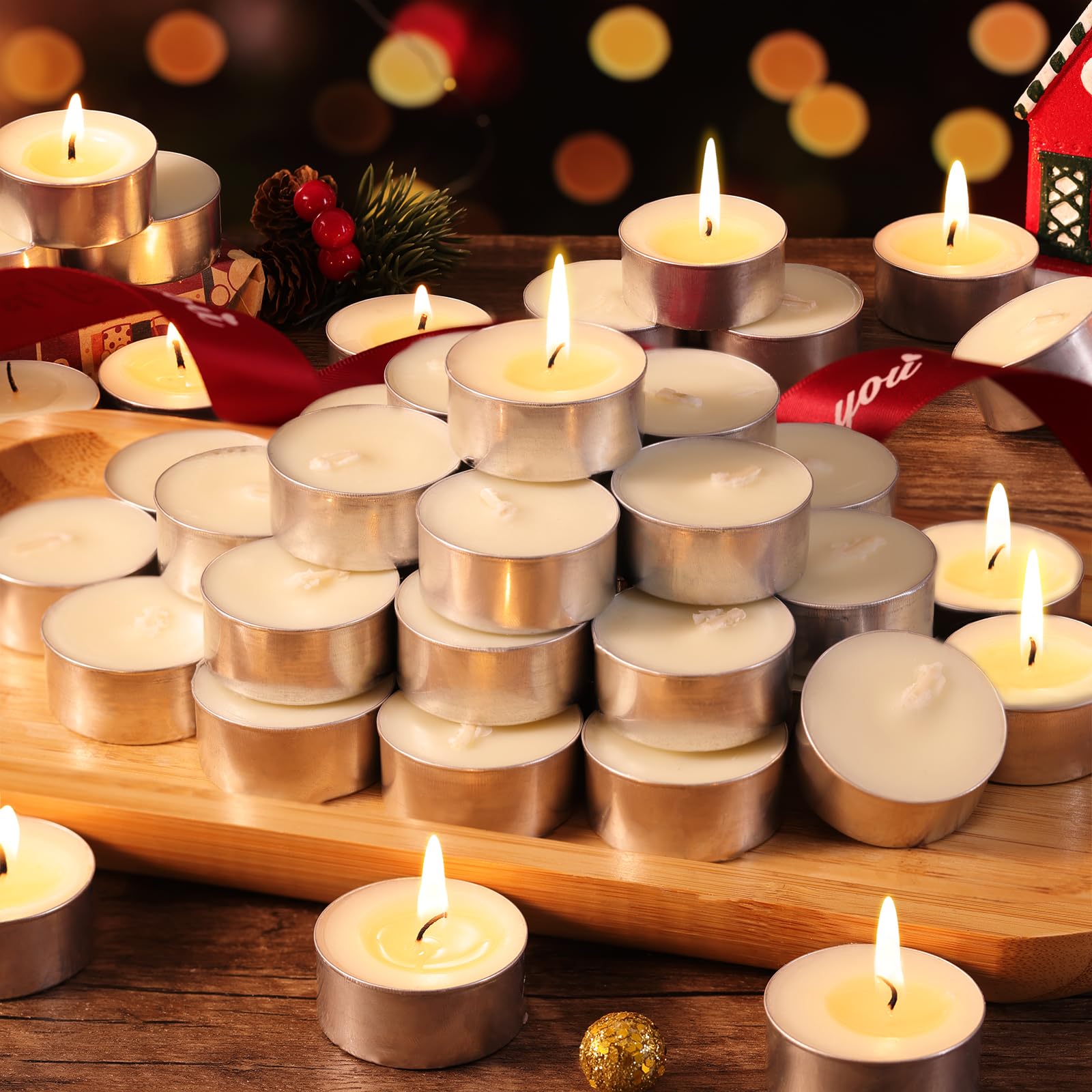 DEVI 6H Soy White Tea Lights Candles 200 Pack, Soy Tealight Candles Bulk-6 Hours Long Burning, Unscented Soy Votive Small Tea Ca