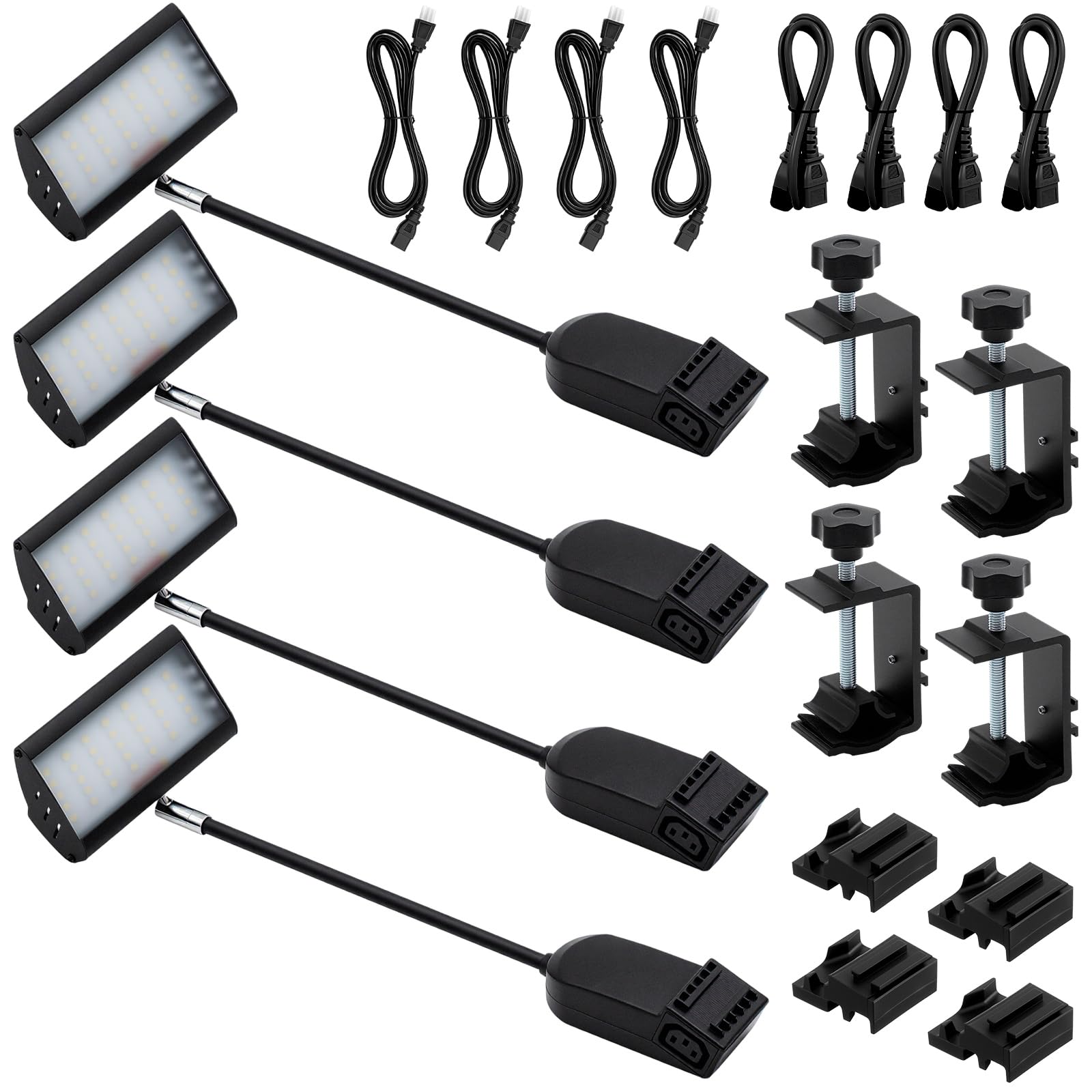 Retisee 4pcs Trade Show LED Display Lights Trade Show Booth Lights Exhibit Arm Lighting, Under-Cabinet Accessories Connectable B