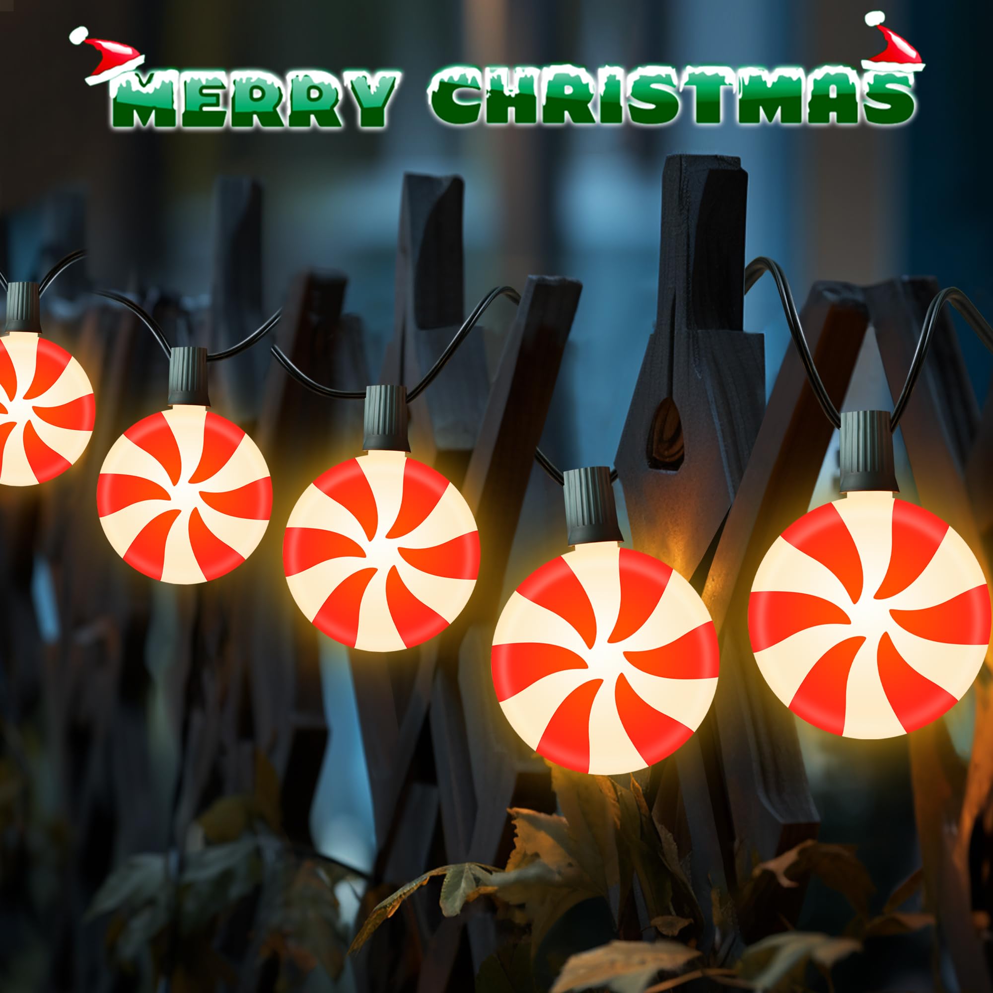 Ultimate Unicorn Christmas Lollipop Pathway Lights For Garden Christmas Decoration Red, 10 Led Peppermint String Lights With Sta