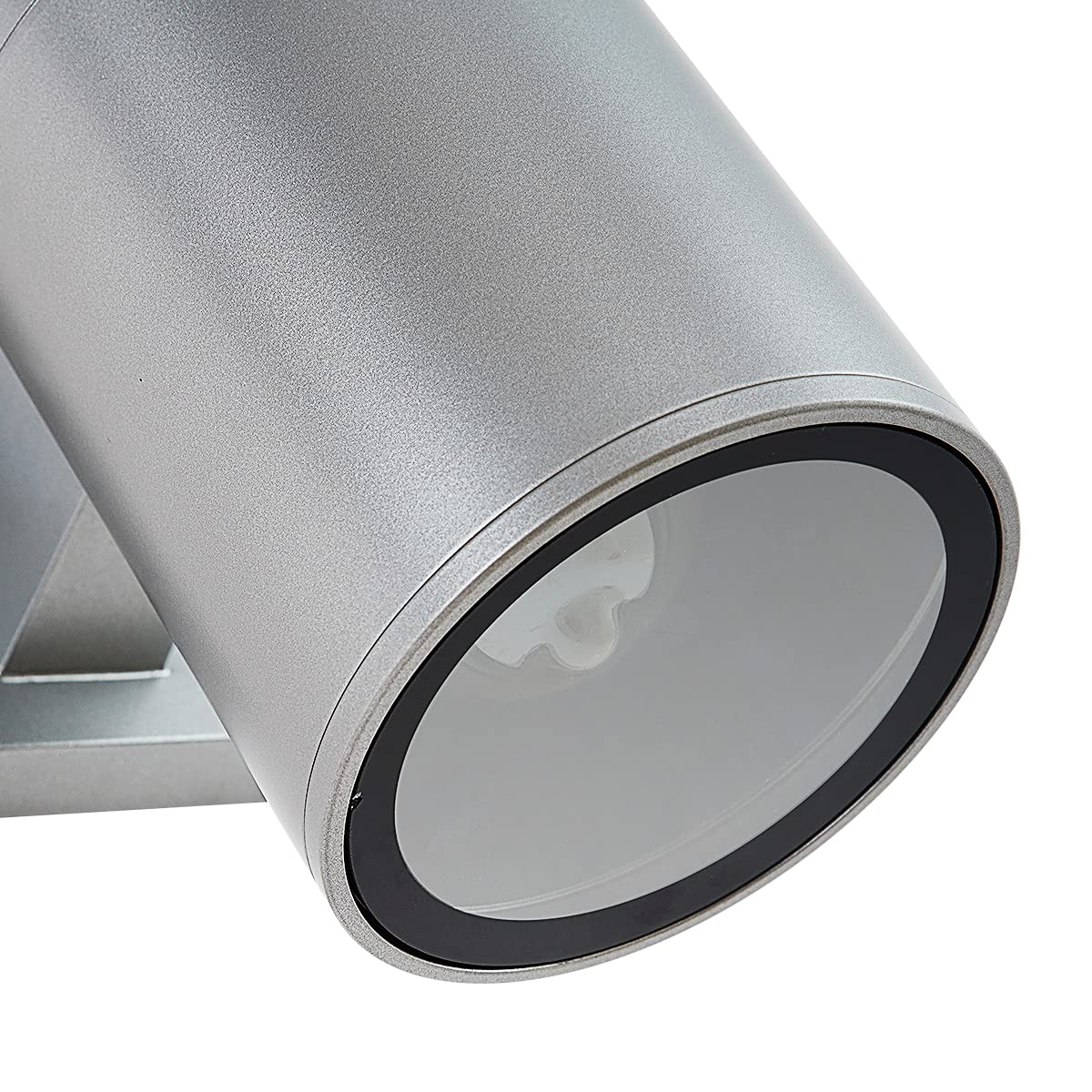 Mirrea Modern Outdoor Porch Light - 2 Pack Waterproof Aluminum Wall Sconce, Metallic Gray