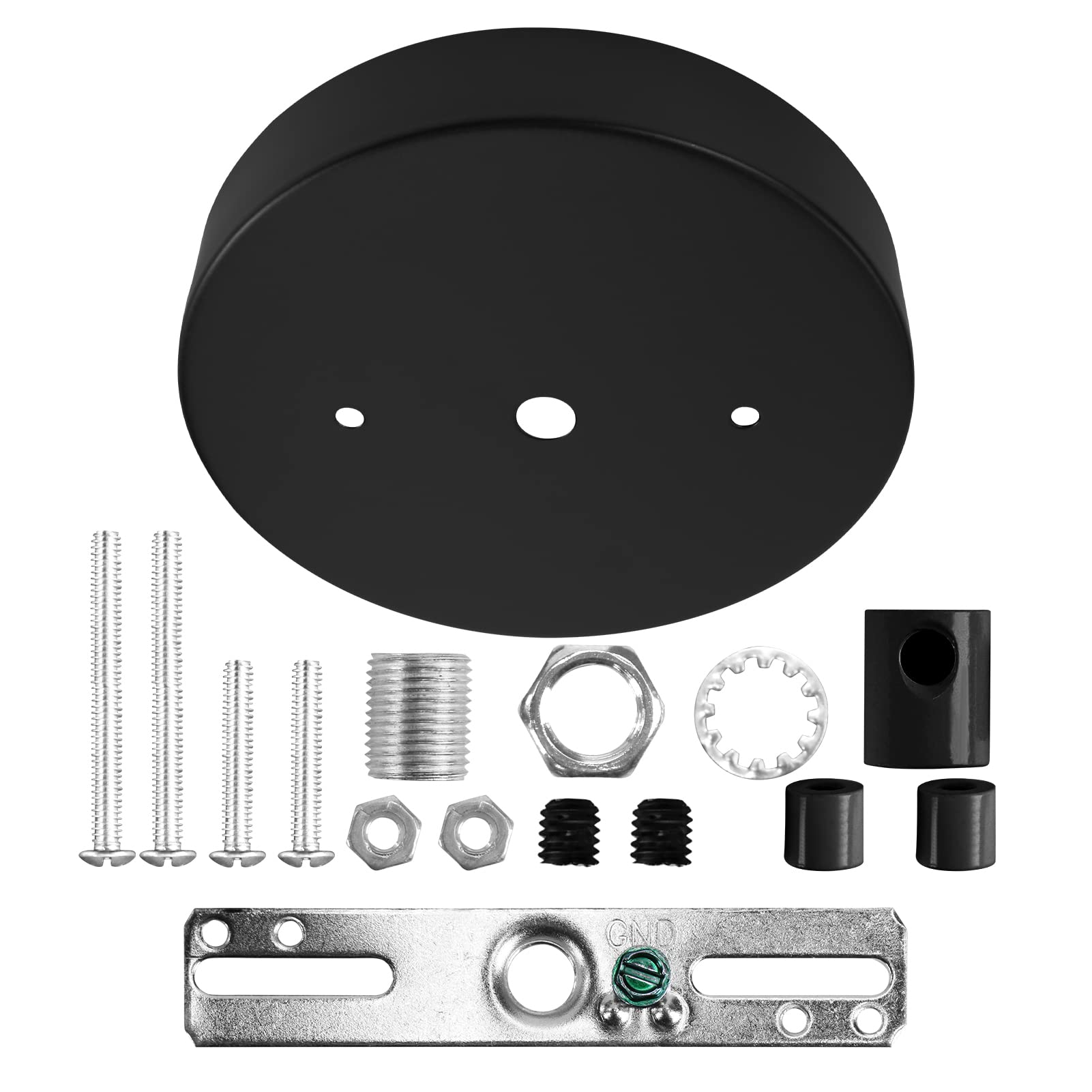 Sangle Sopffy Pendant Light Canopy Kit  4.7 Inches Ceiling Lighting Canopy Kit With All Mounting Hardware Modern Chandelier Ceiling Plate Cover For Pendant Lighting Fixtures  Black (Black)